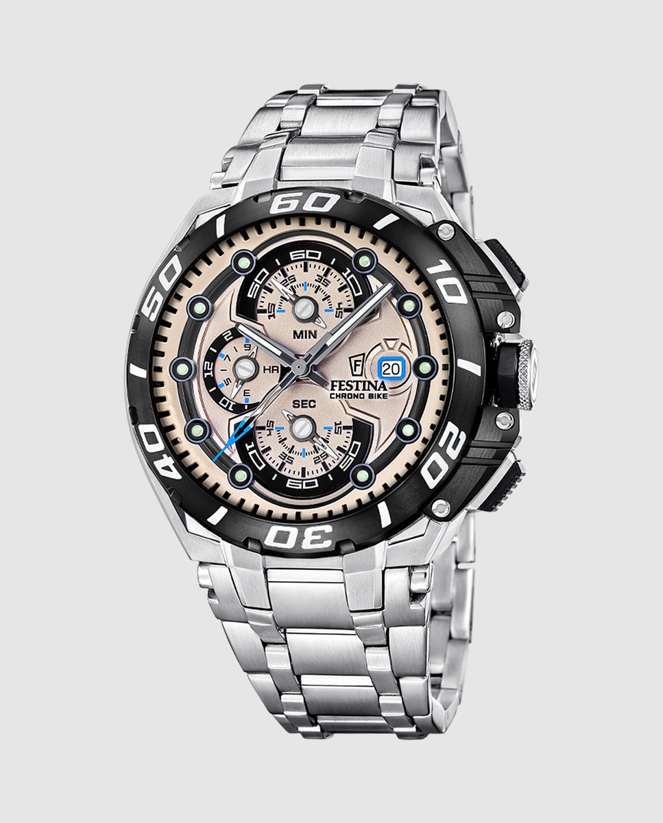 Relógio F20754/2 Chrono Bike de Aço Prata Prata-1