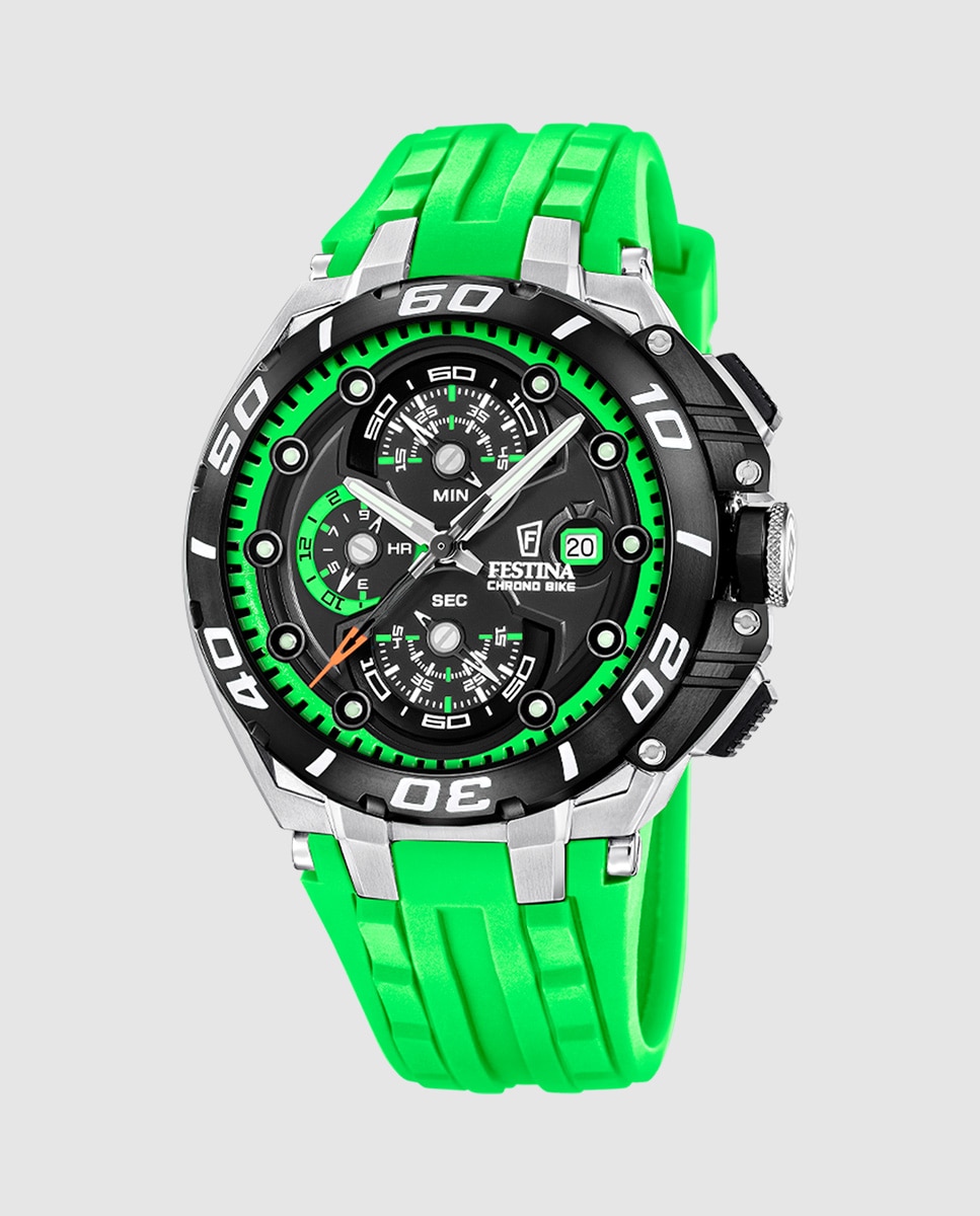 Relógio F20755/6 Chrono Bike de Borracha Verde Verde-1