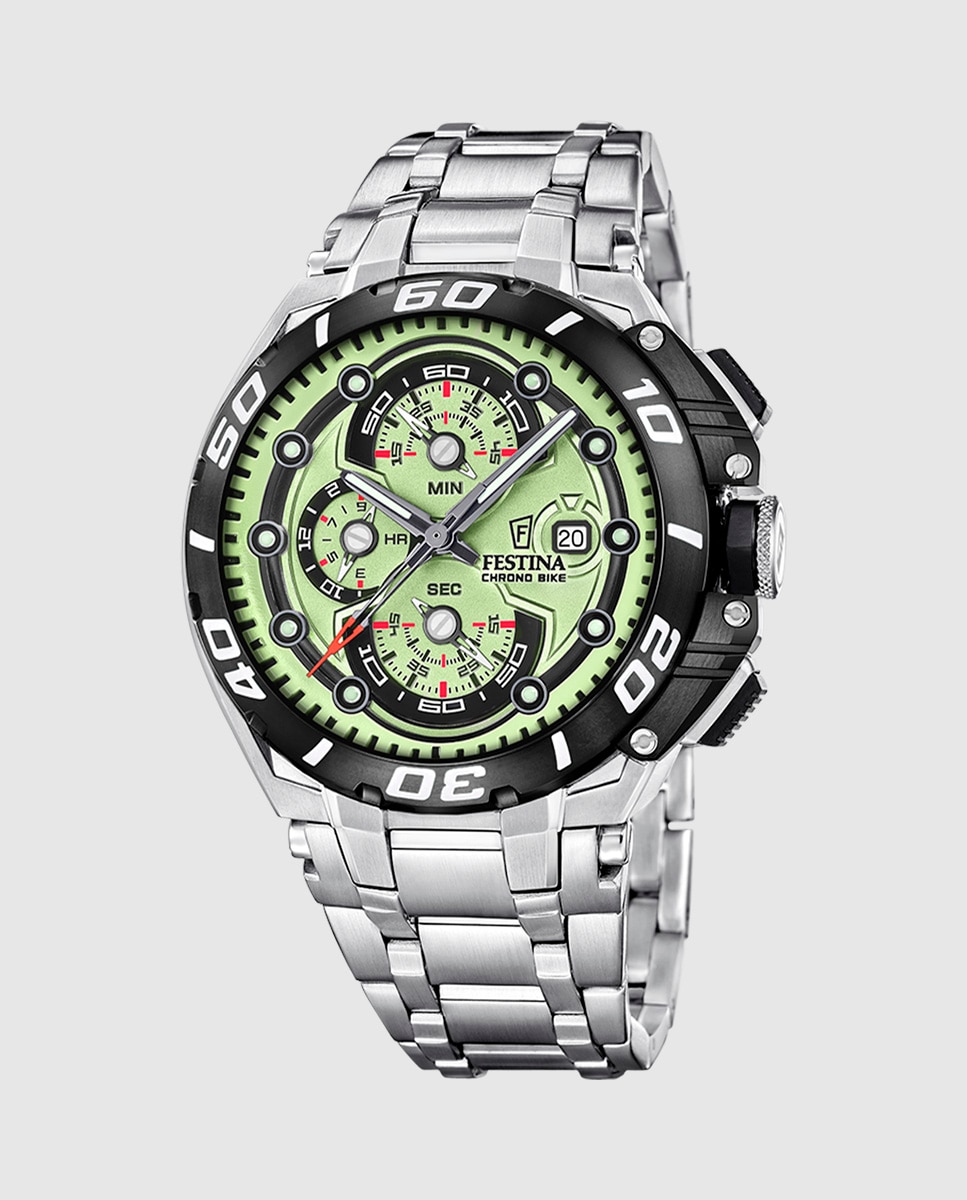 Relógio F20754/3 Chrono Bike de Aço Prateado Prata-1