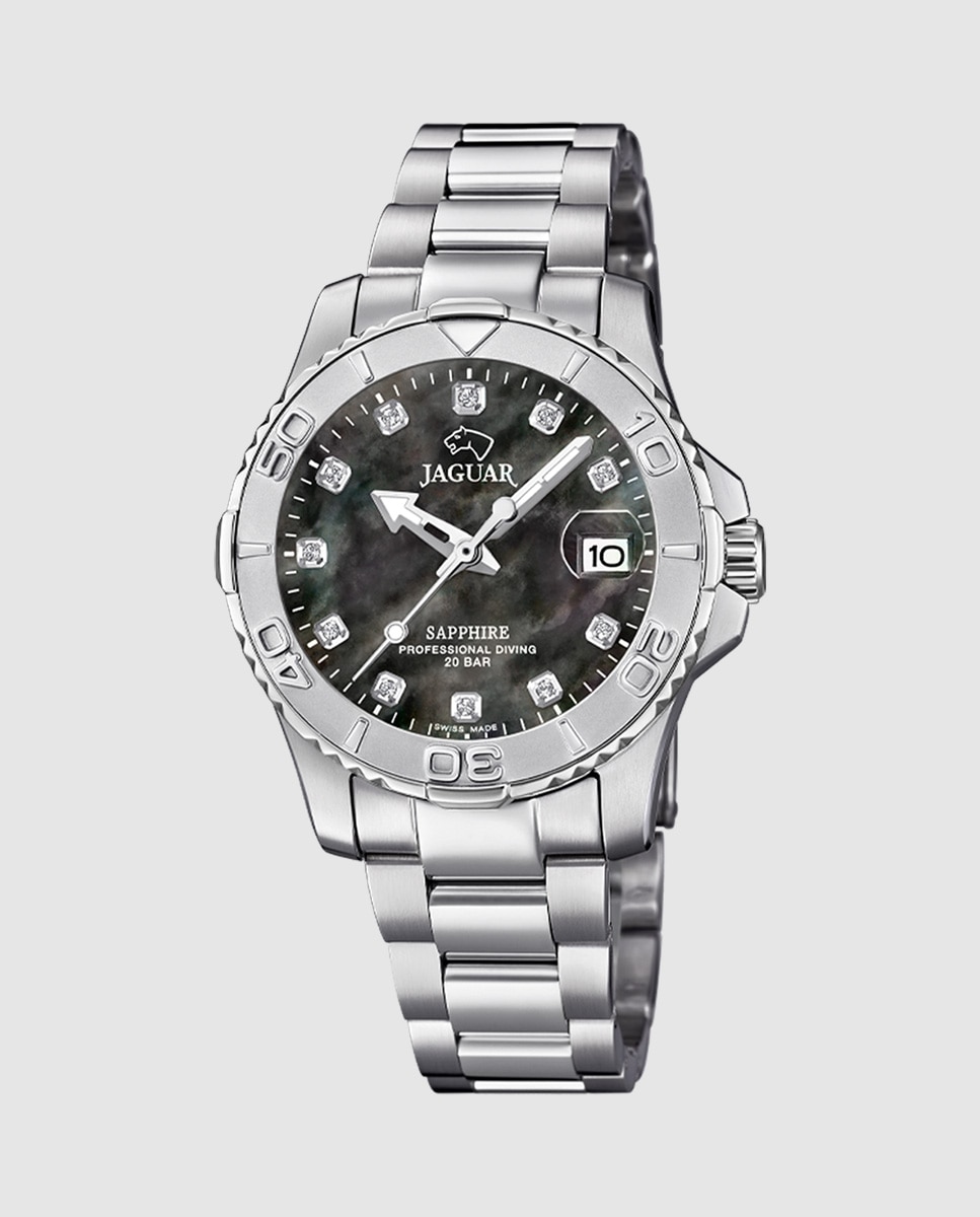 Relógio de Mulher J870/c de Aço Prateado Prata-1