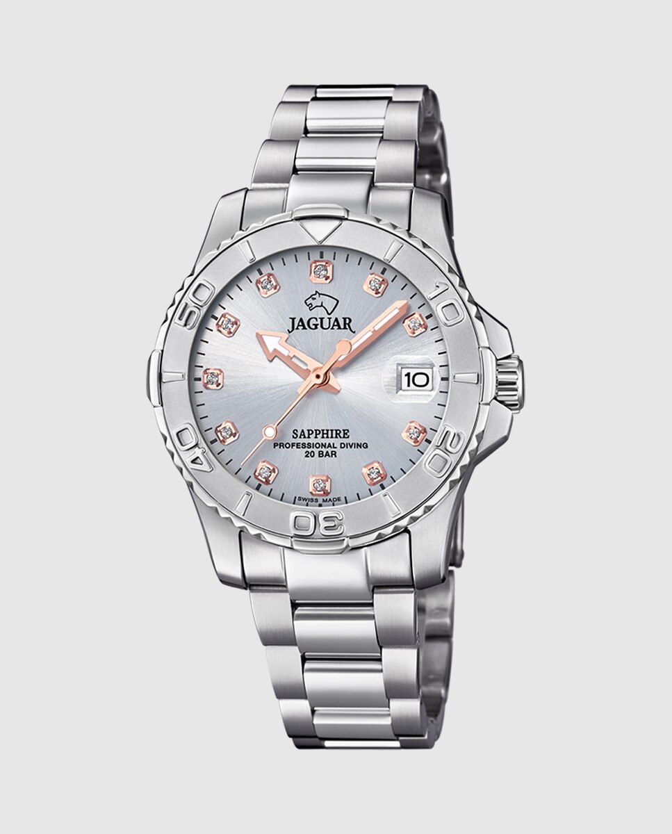 Relógio J870/b de Aço Prateado Prata-1