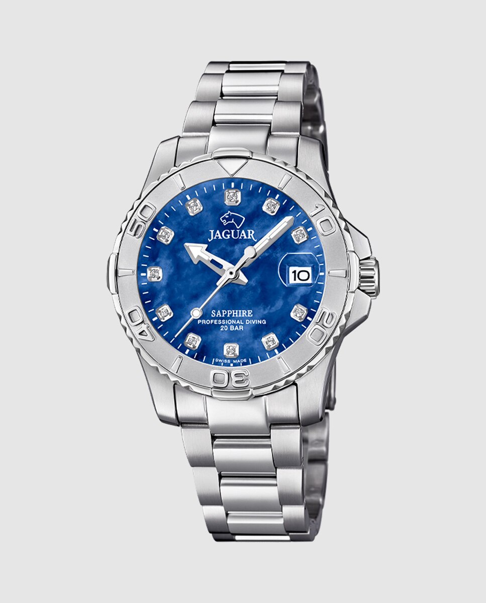 Relógio de Mulher J870/d de Aço Prata Prata-1