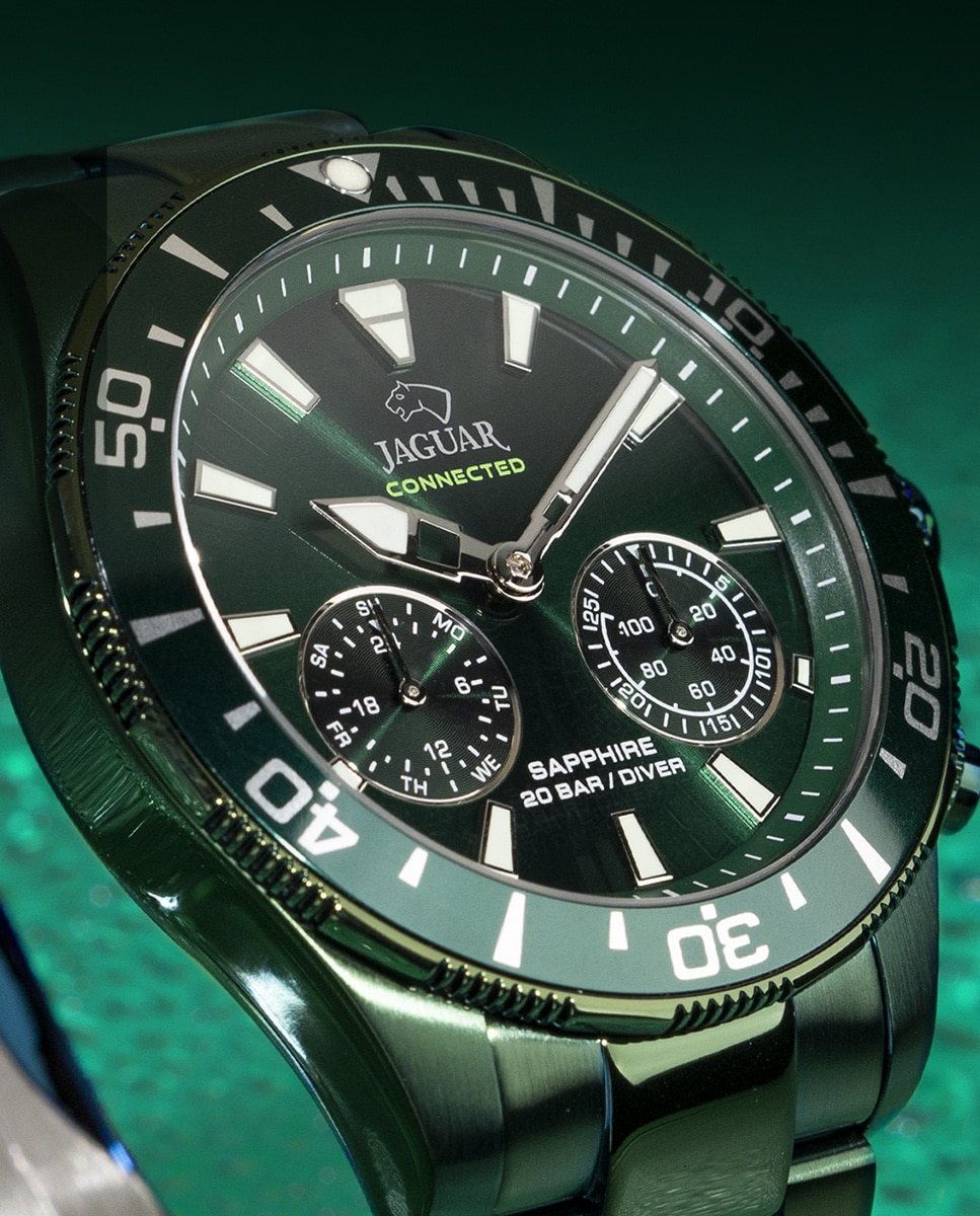 Relógio Smartwatch J990 a Connected de Aço em Verde Verde-5