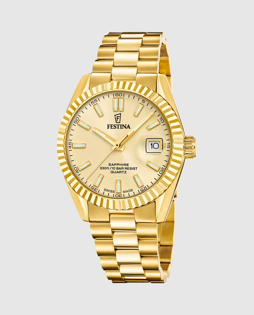 Imagem 0 de Relógio F20086/a Swiss Made Aço Clássico de Aço Ouro