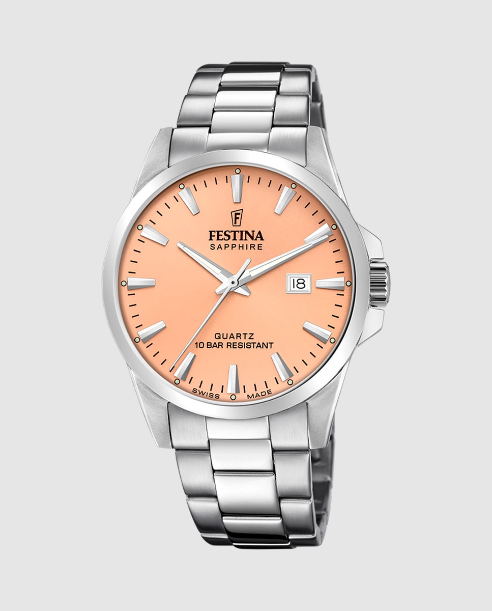 Relógio F20024/8 Swiss Made Aço Clássico de Aço Prateado Prata-1