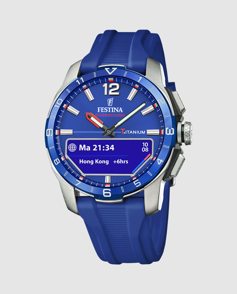 Relógio Smartwatch com Bracelete Adicional de Oferta F23000 G Connected de Titânio Prata-3