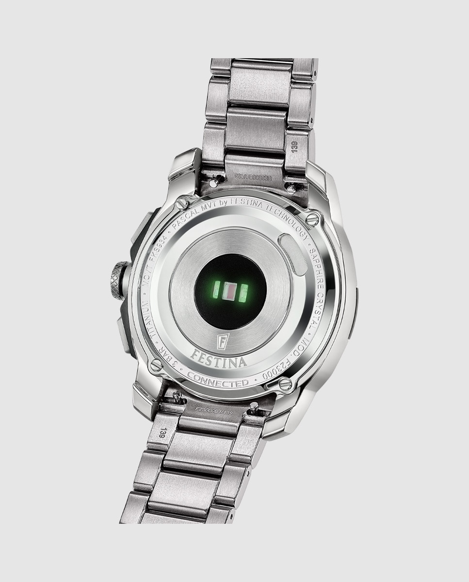 Smartwatch com Bracelete Adicional de Oferta F23000 F Connected de Titânio Prata-4