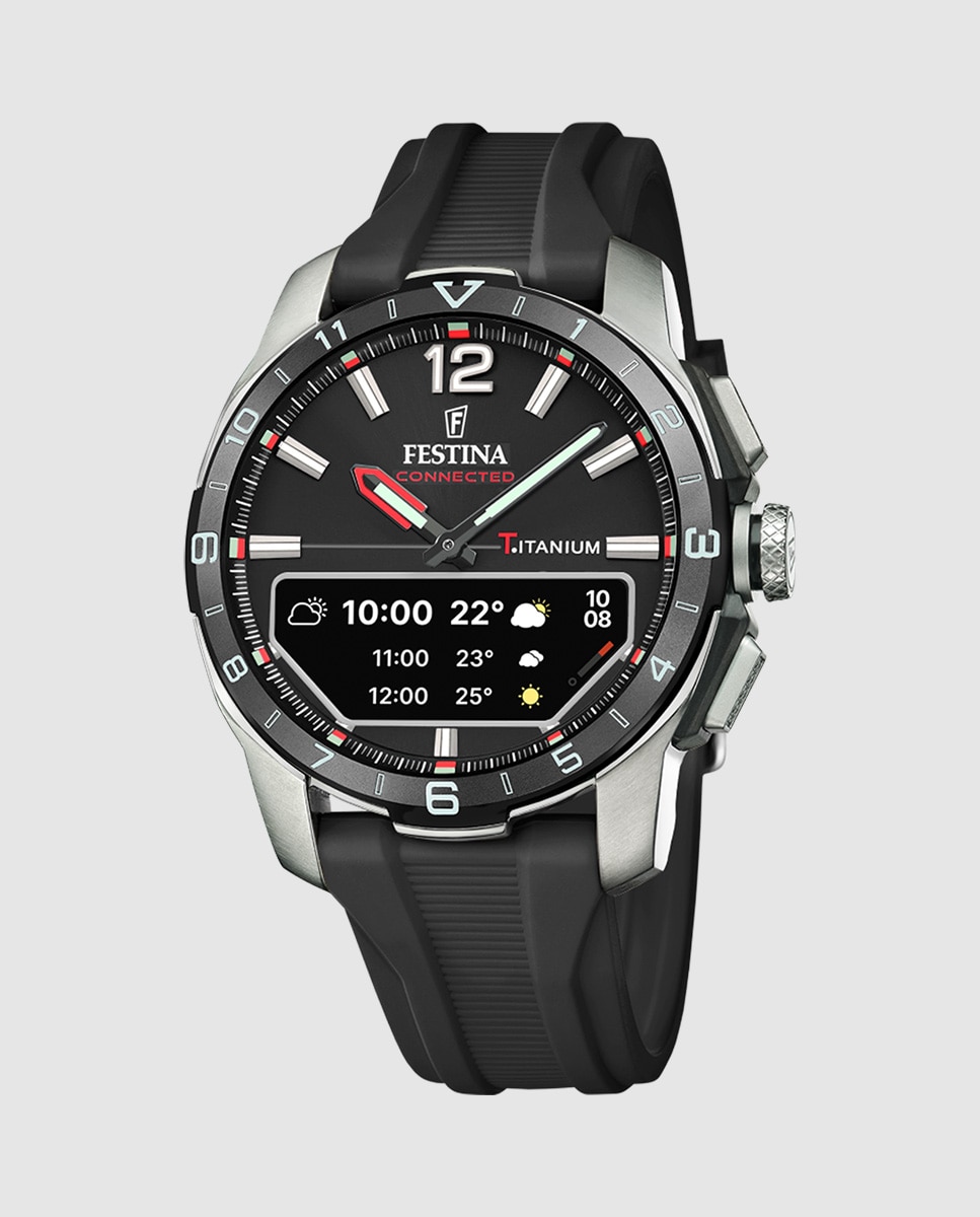 Smartwatch com Correia Adicional de Oferta F23000 H Connected de Titânio Prata-3