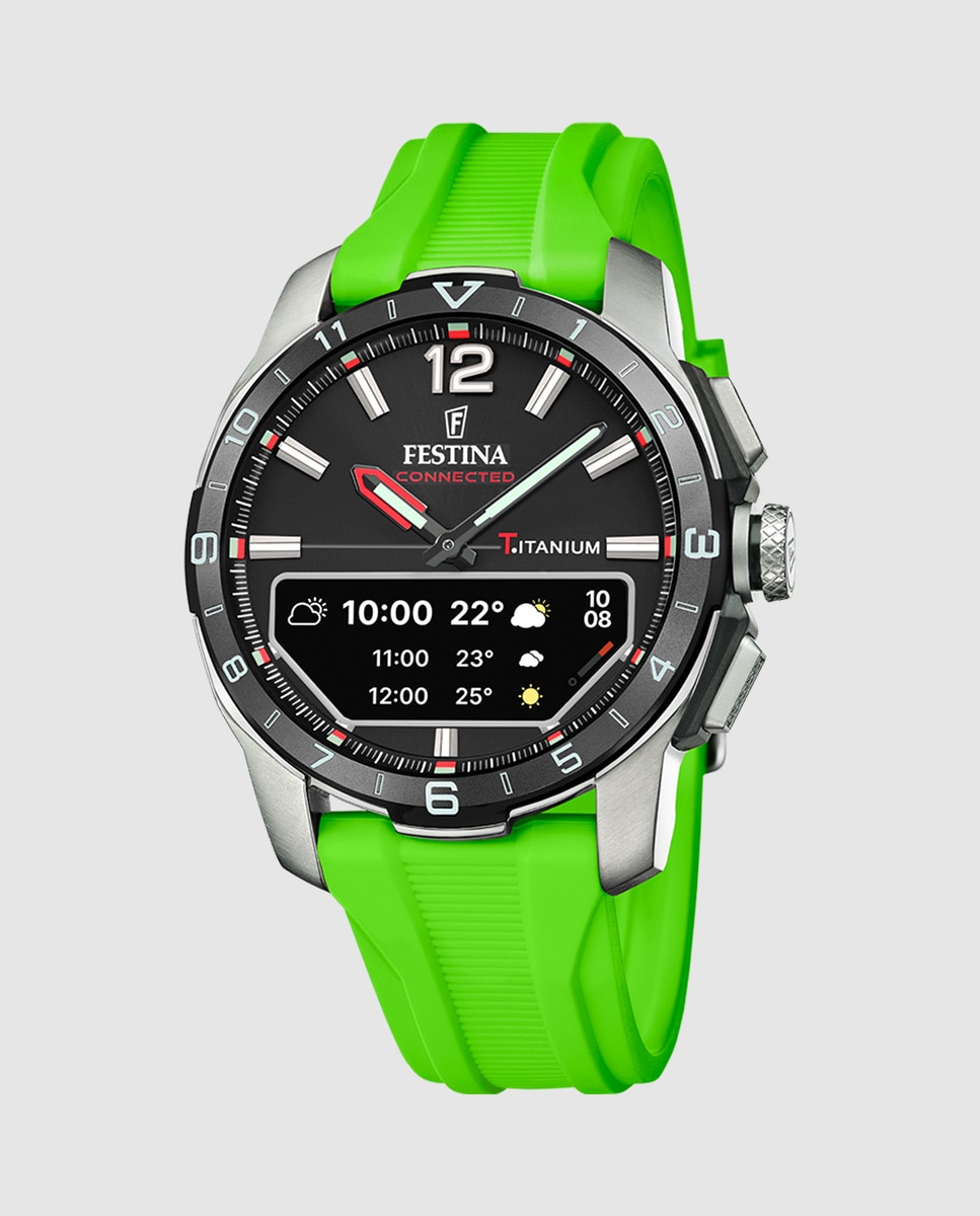 Relógio Smartwatch com Bracelete Adicional de Oferta F23000 M Connected de Titânio Prata-3