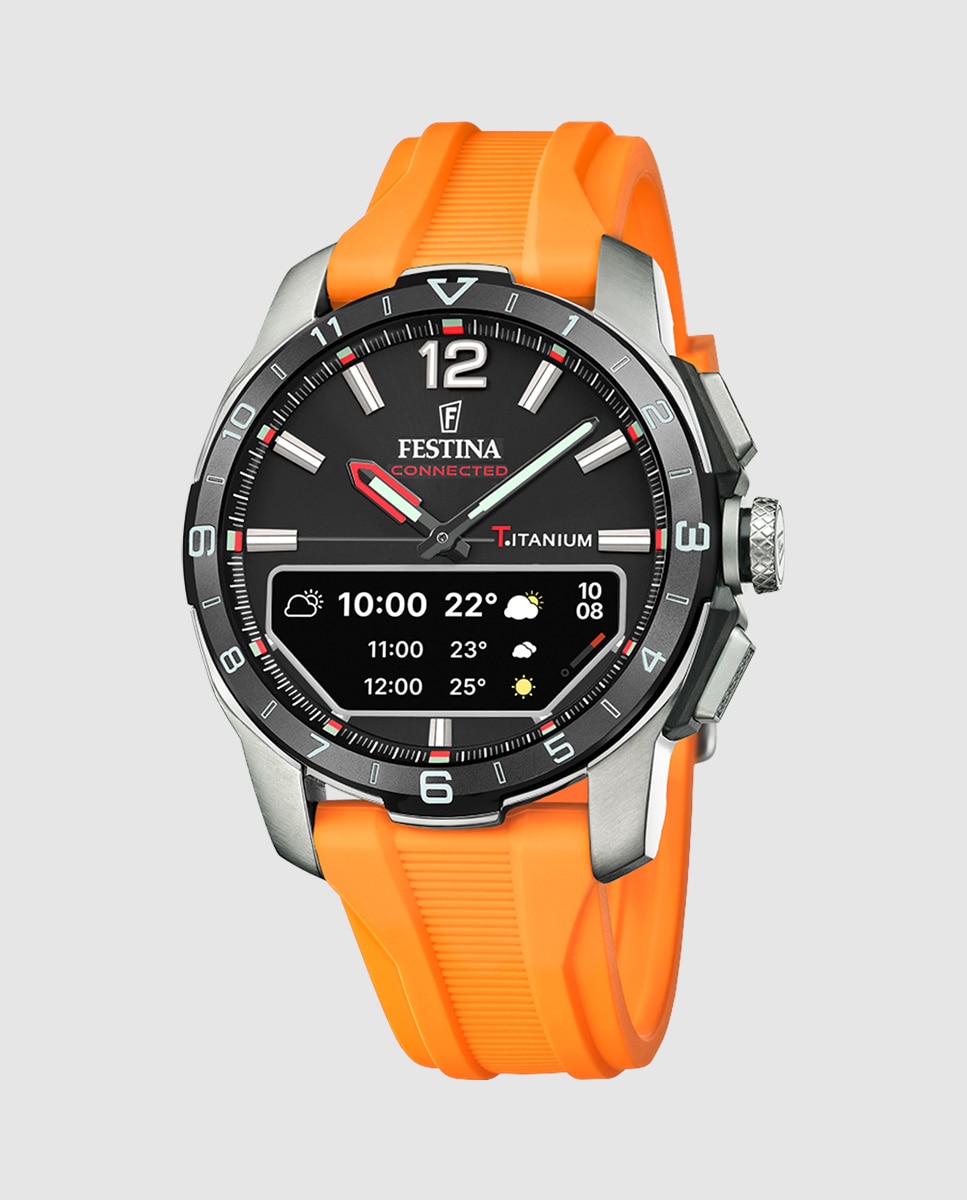 Relógio Smartwatch com Correia Adicional de Oferta F23000 P Connected de Titânio Prata-3