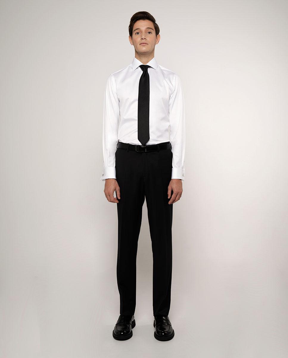 Camisa em Popelina Classic em Branco Branco-4