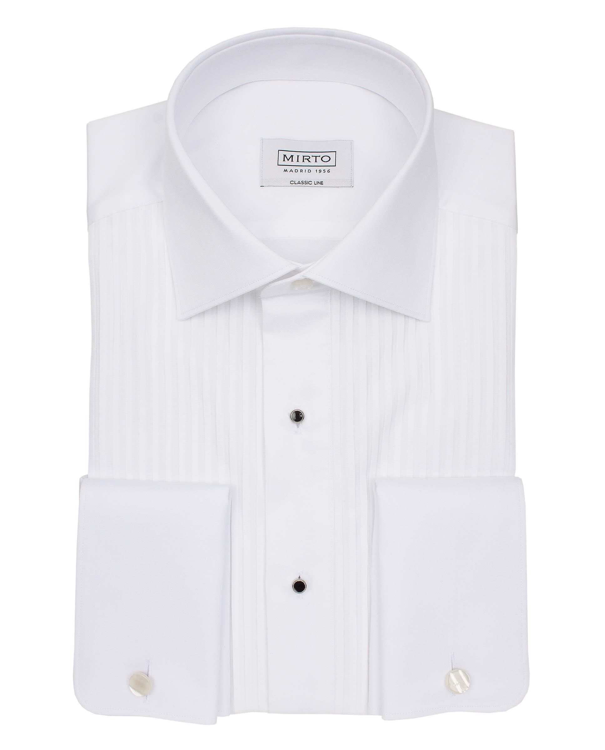 Camisa Smoking de Algodão Branco-3