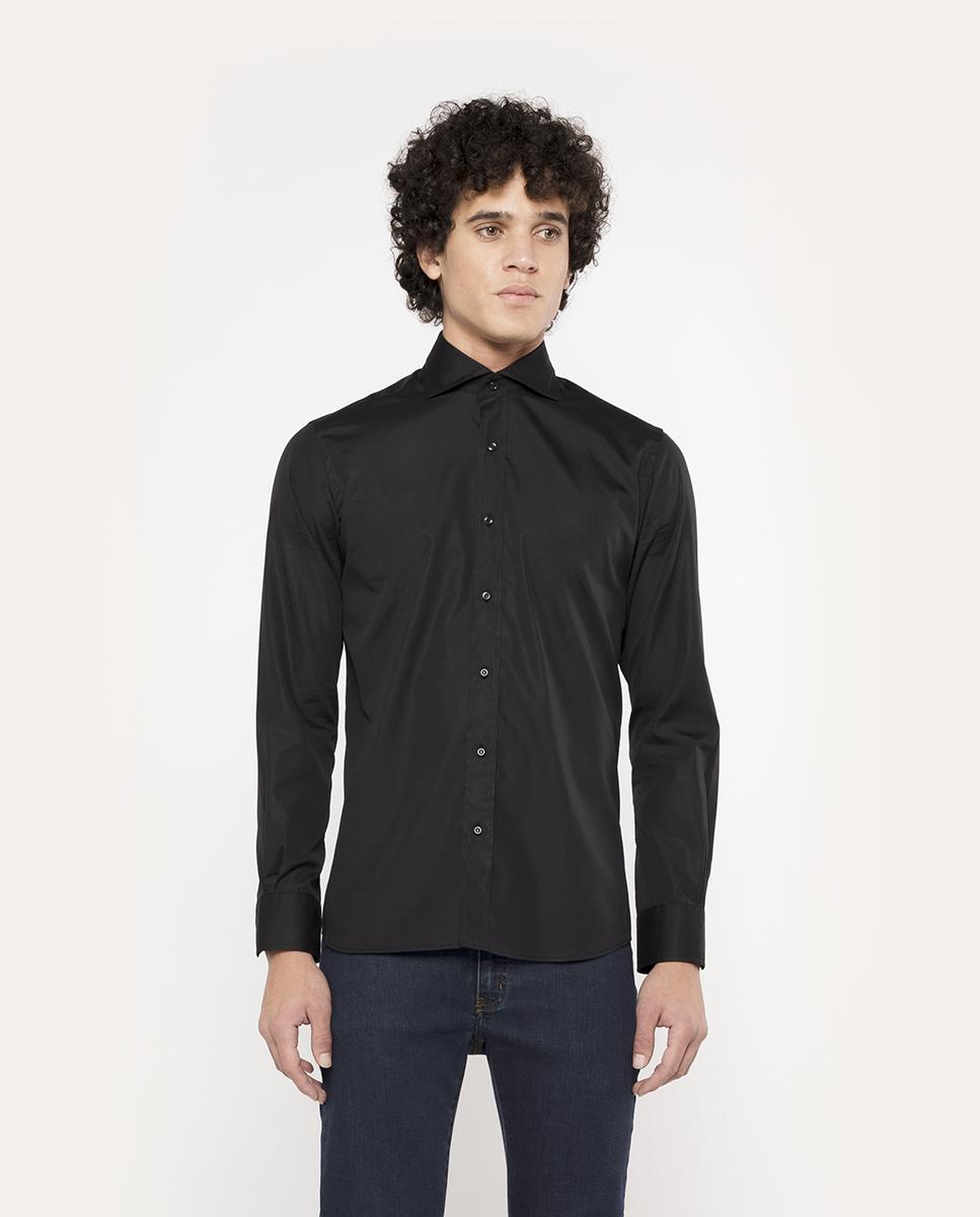 Camisa Regular Lisa Preto-1