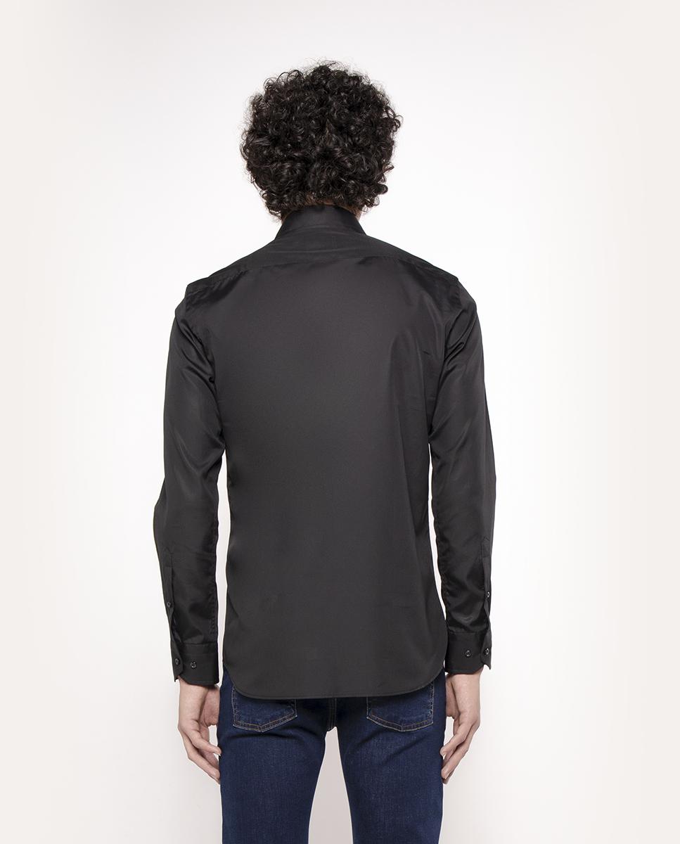 Camisa Regular Lisa Preto-2