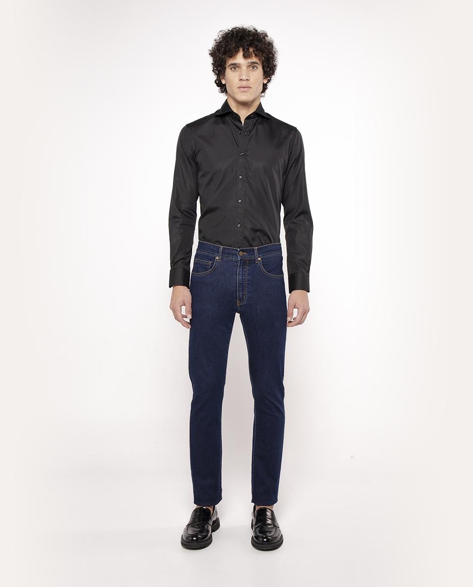 Camisa Regular Lisa Preto-3