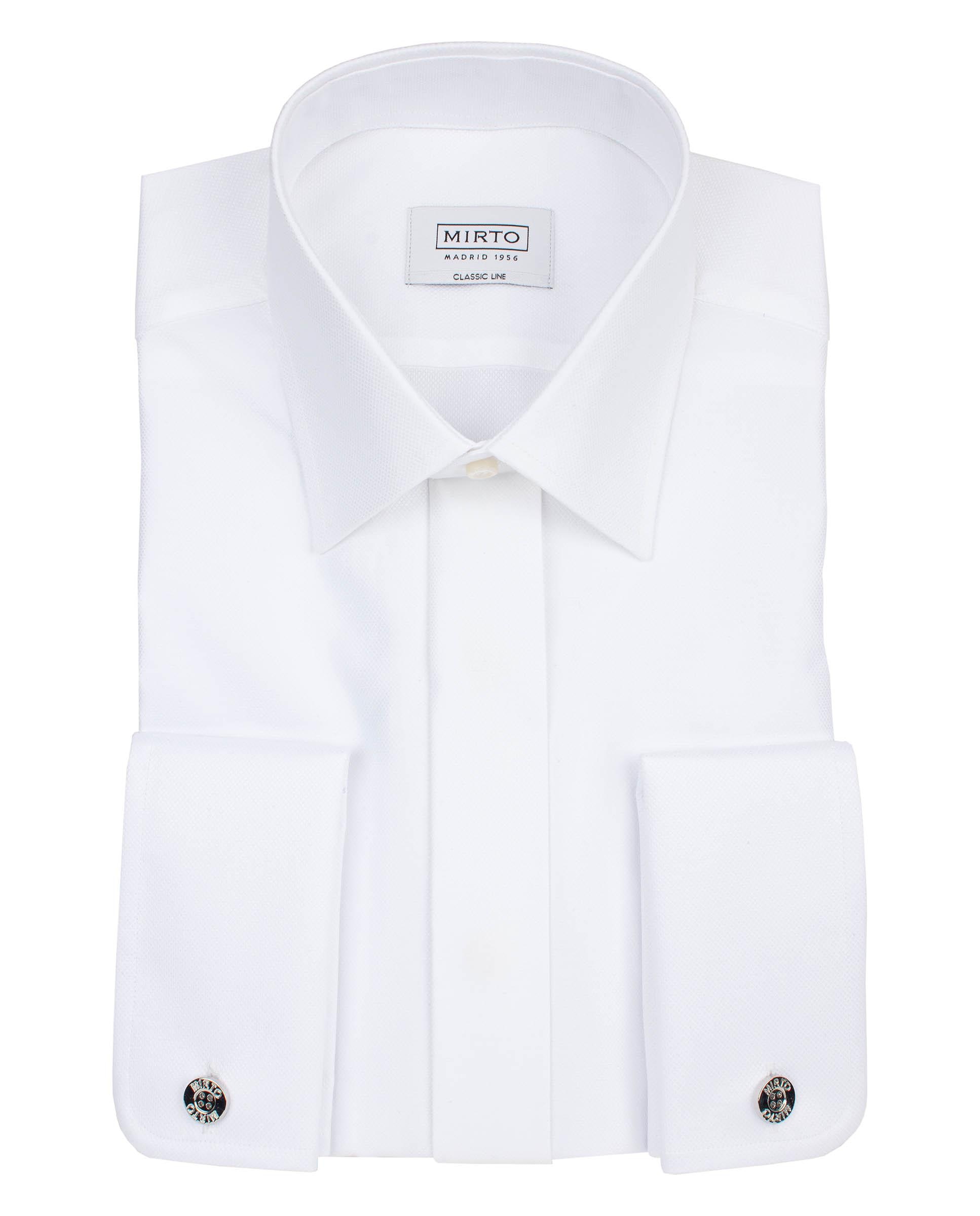 Camisa Regular Lisa em Branco Branco-3
