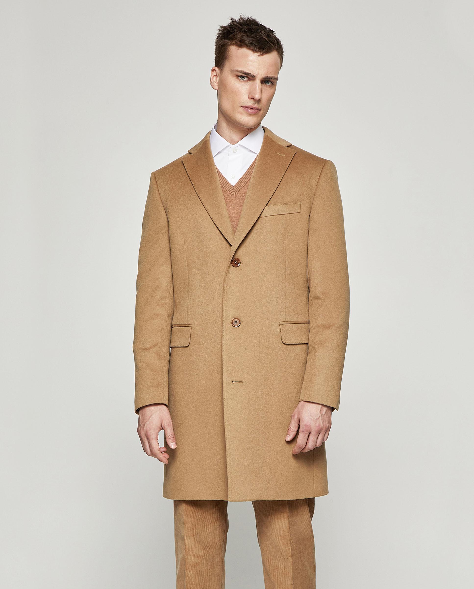 Imagem 0 de Sobretudo Regular Liso de Lã Virgem