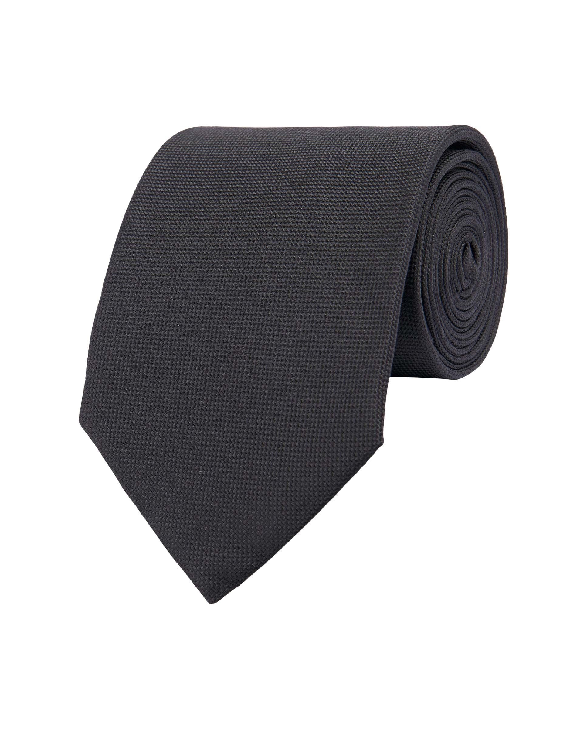 Gravata de Seda em Preto Preto-1