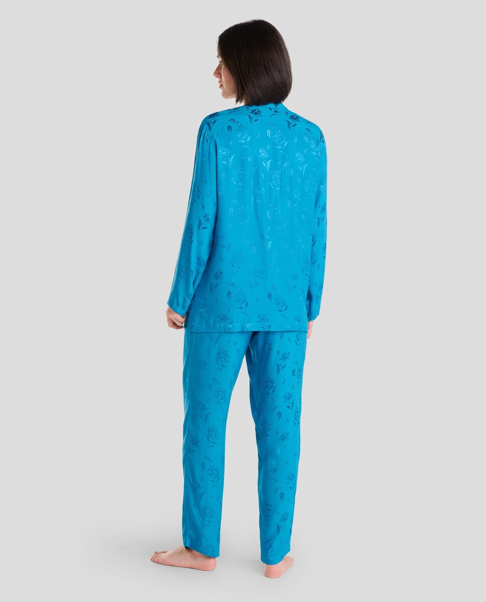 Pijama Estampado com Botões Azul-2
