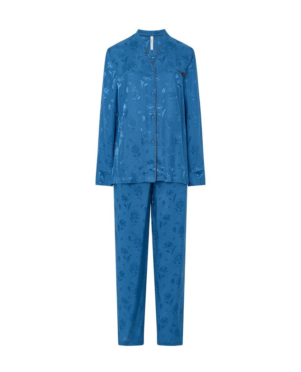 Pijama Estampado com Botões Azul-3