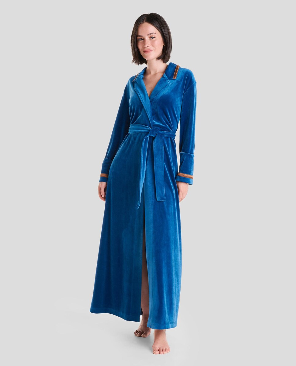 Robe Smoking com Cinto Azul-1