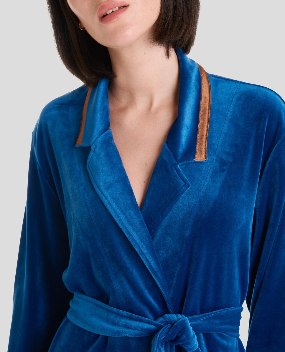 Robe Smoking com Cinto Azul-4
