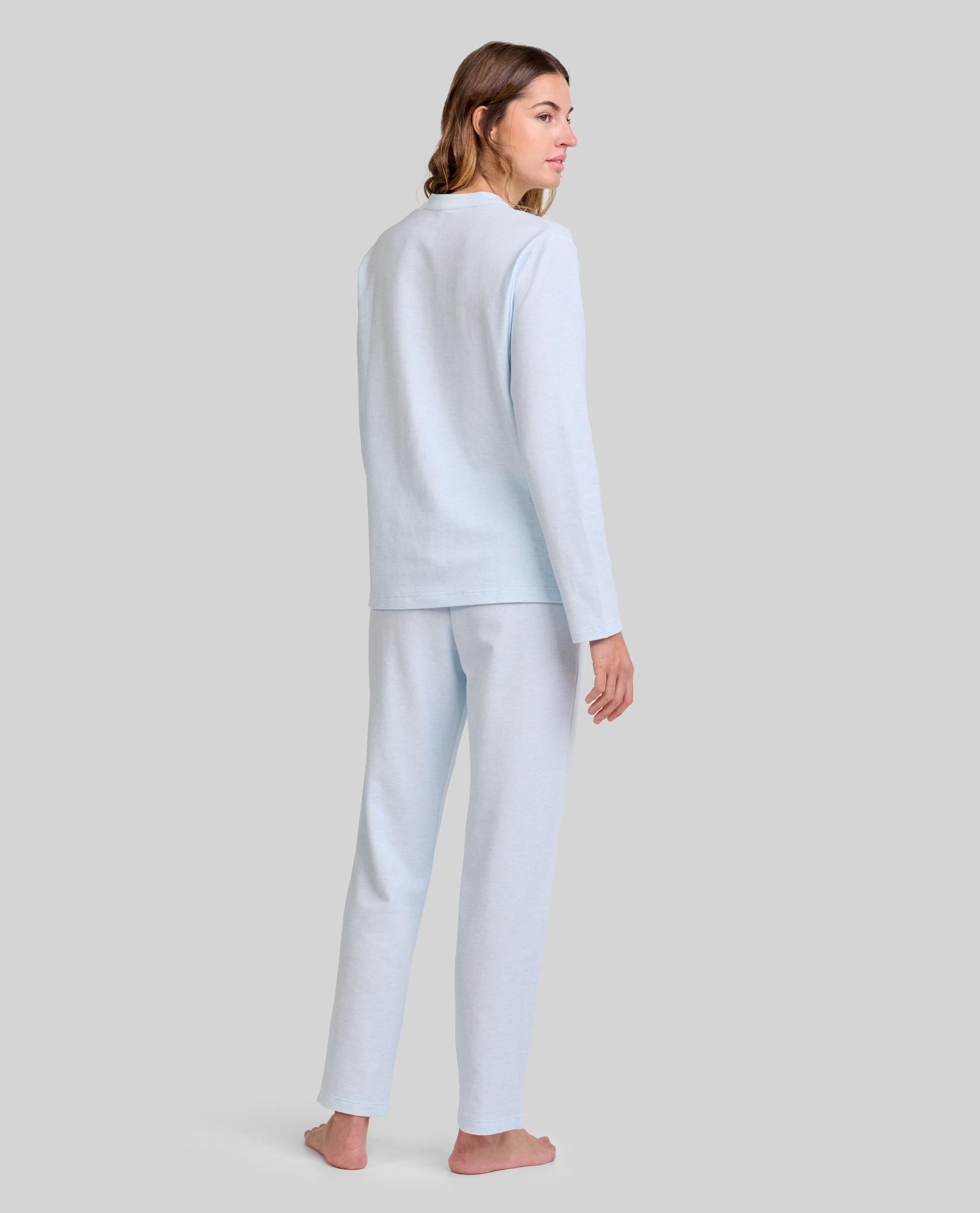 Pijama Comprido Lingerie Azul-celeste-2