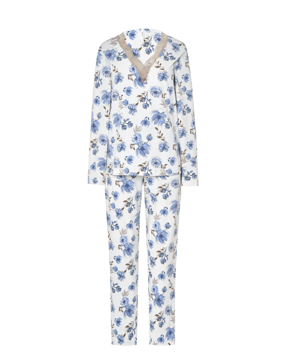 Pijama Comprido Estampado Cinzento-3