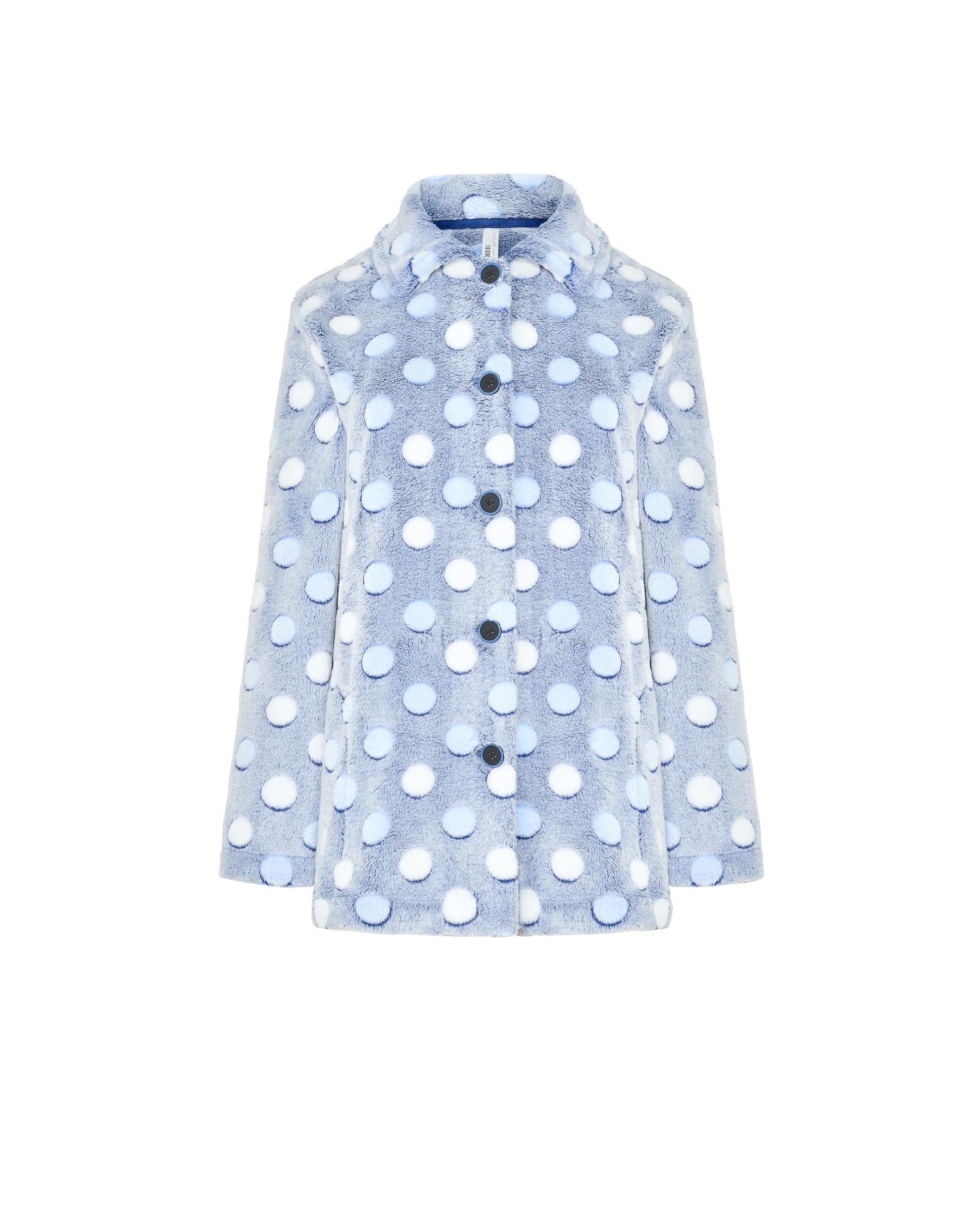 Bata Curta de Bolinhas Azul-celeste-3