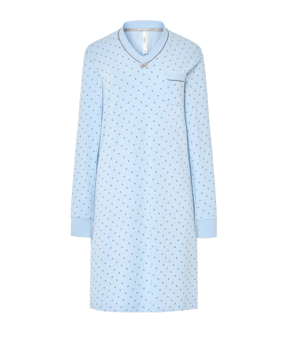 Camisola Comprida Estampada Azul-celeste-3