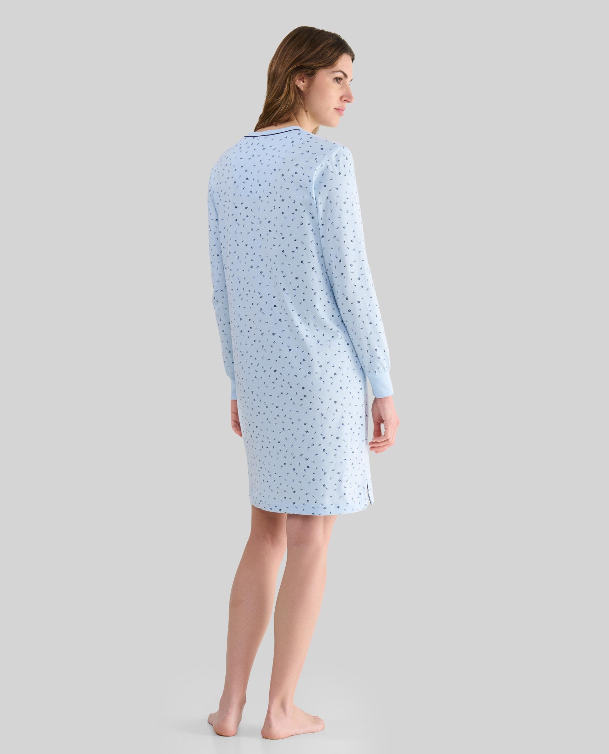 Camisola Comprida Estampada Azul-celeste-2