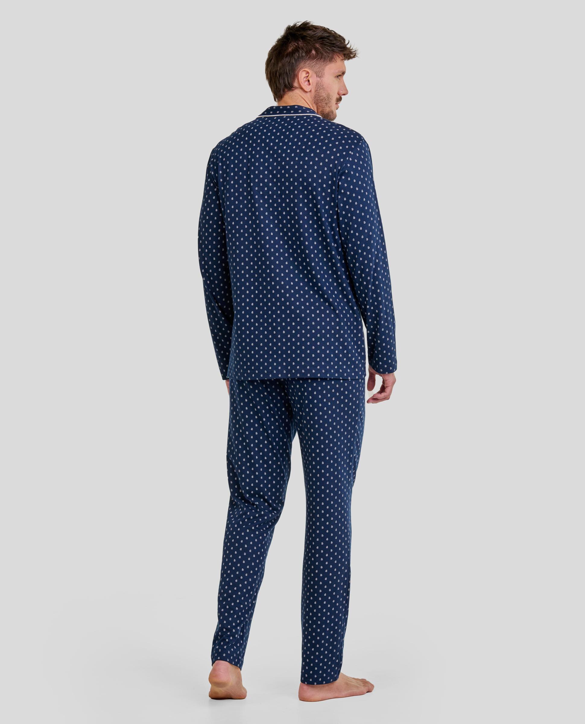 Pijama Comprido de Caxemira Azul-marinho-2