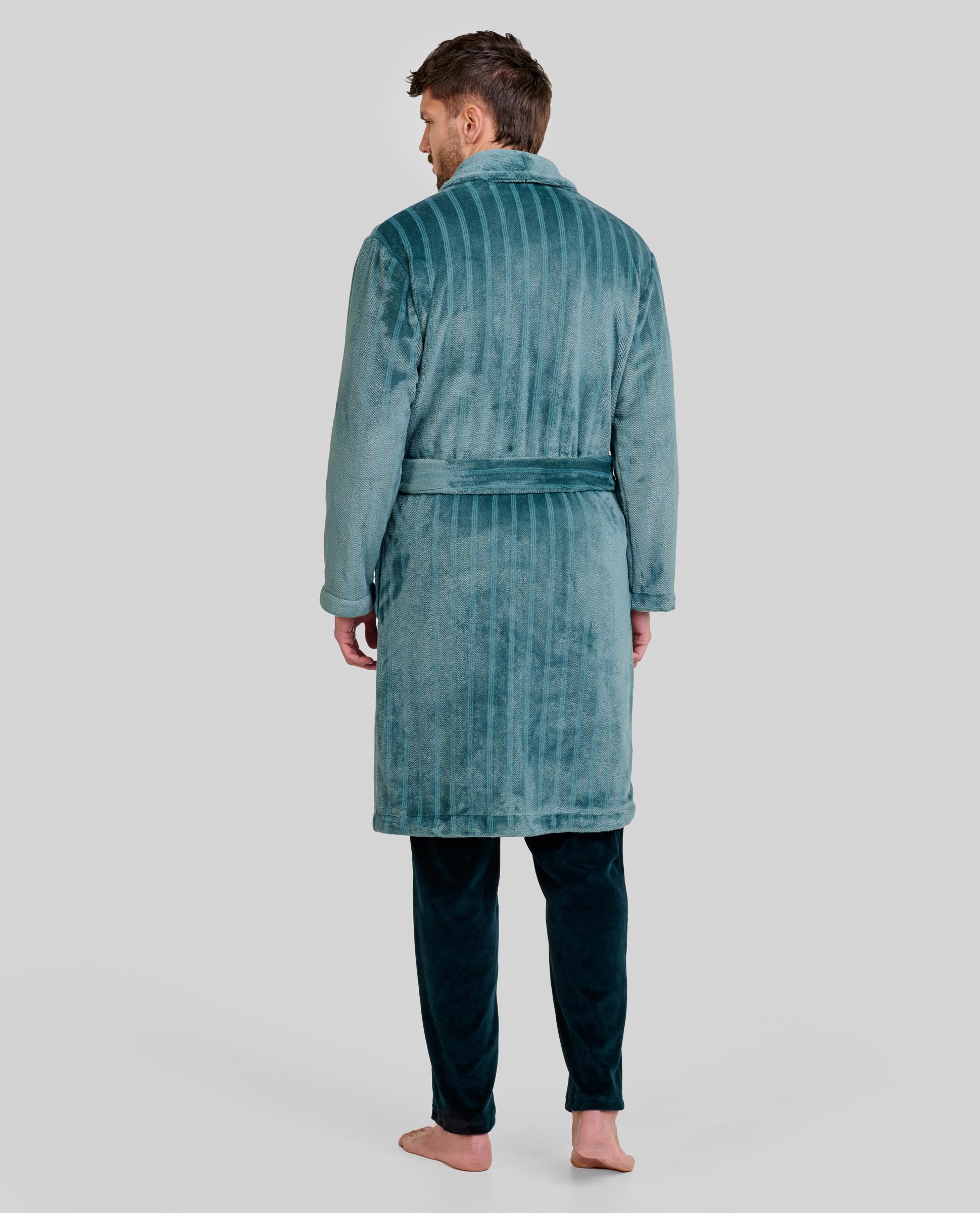 Robe às Riscas com Cinto Verde-2