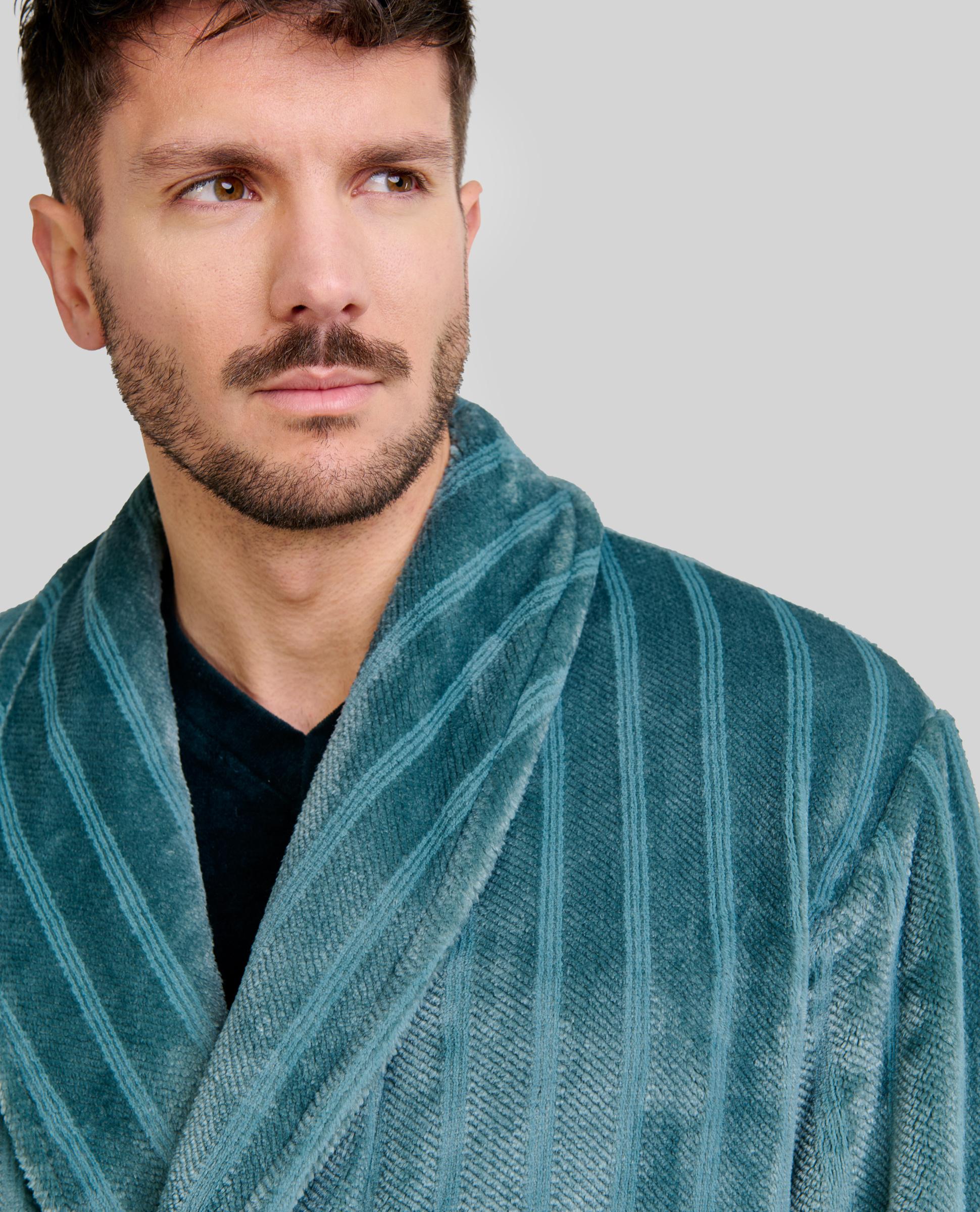 Robe às Riscas com Cinto Verde-4