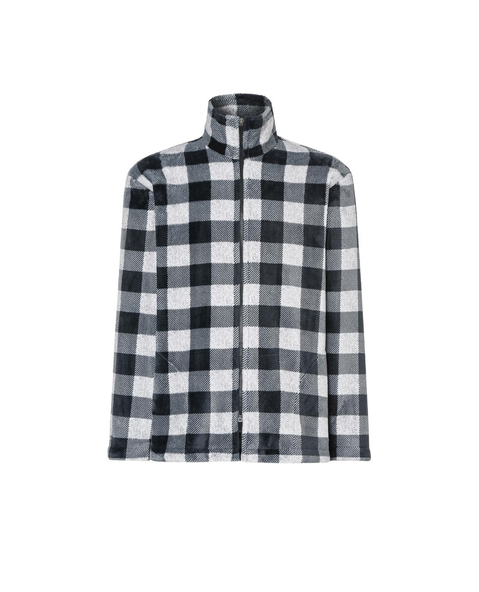 Robe aos Quadrados com Fecho Zip Preto-3