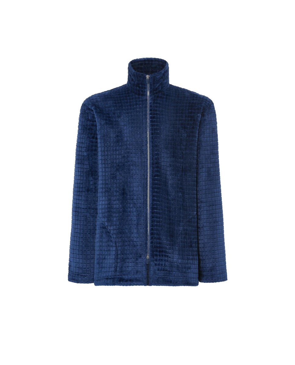 Robe Curta com Fecho Zip Azul-marinho-3