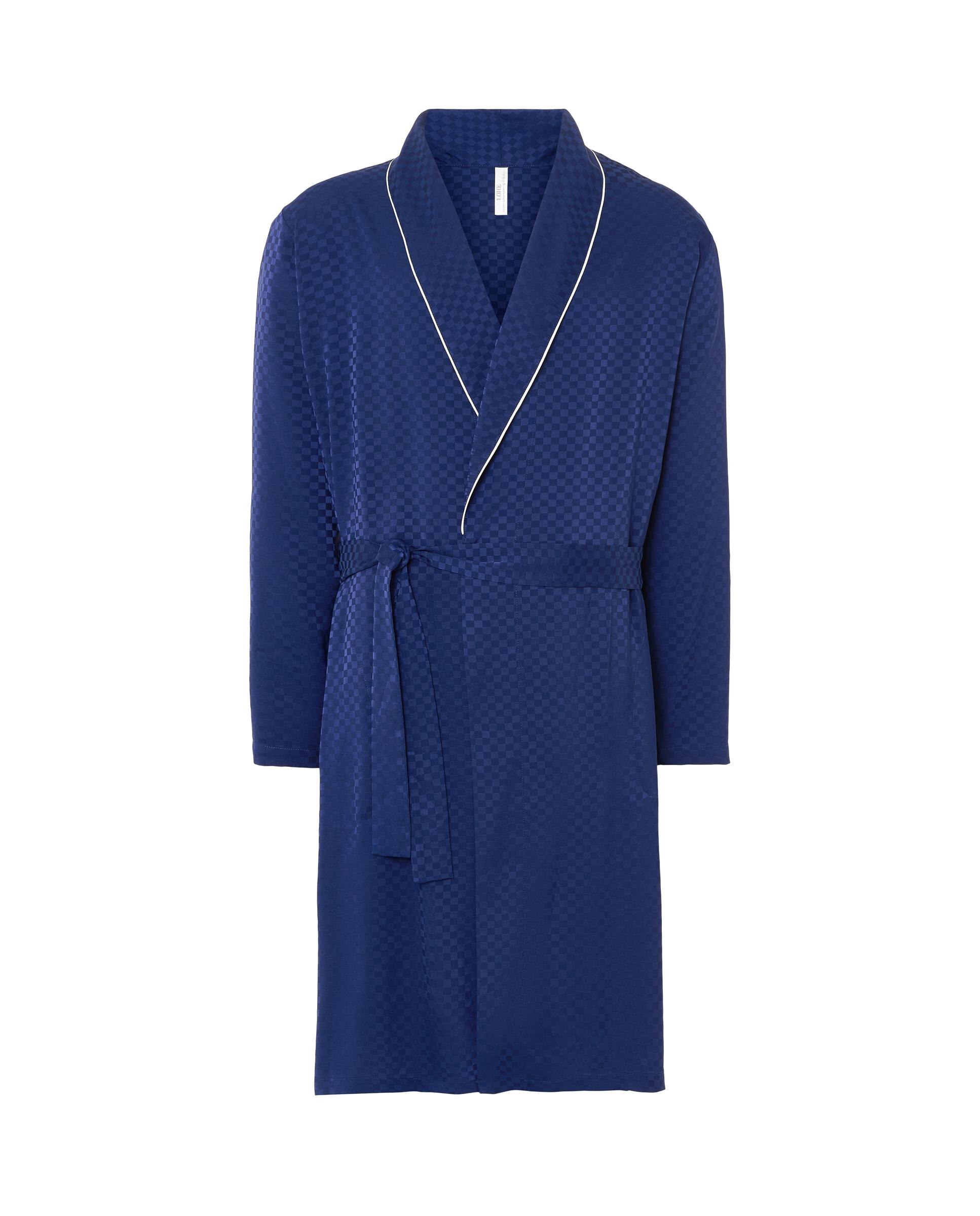 Bata com Cinto Estampada Azul-marinho-3