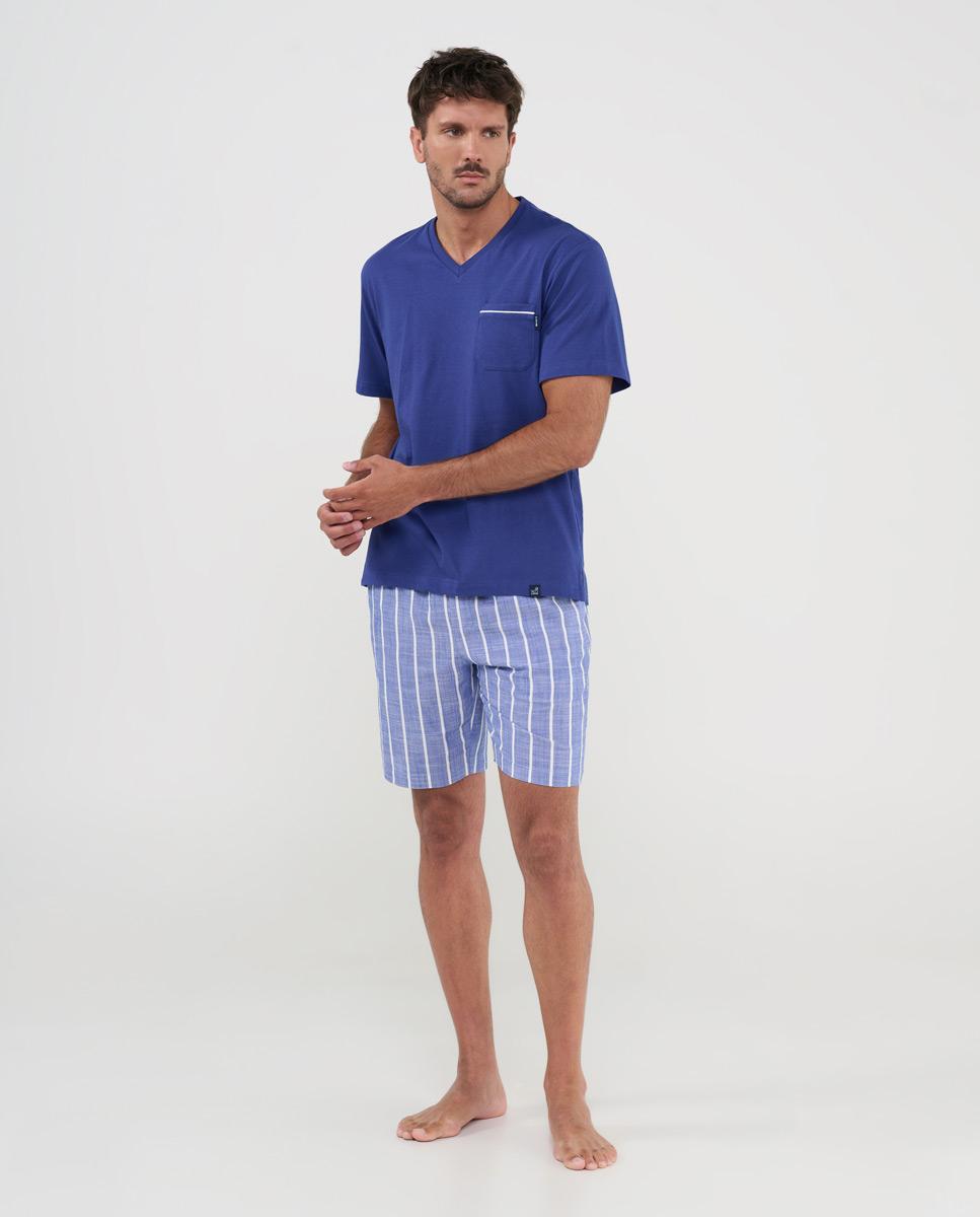 Imagem 0 de Pijama Curto Às Riscas