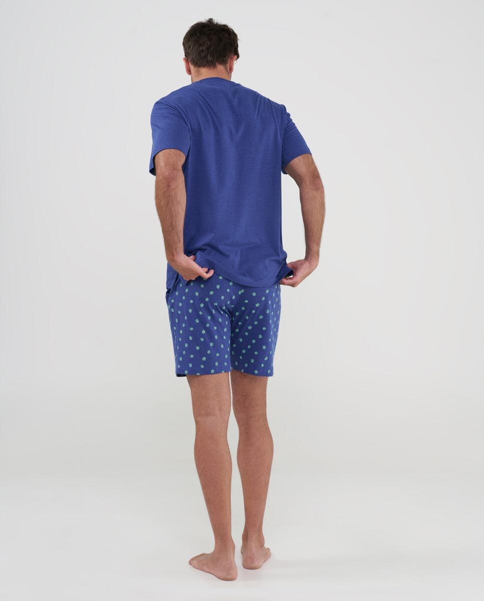 Pijama Curto Estampado Azul-2