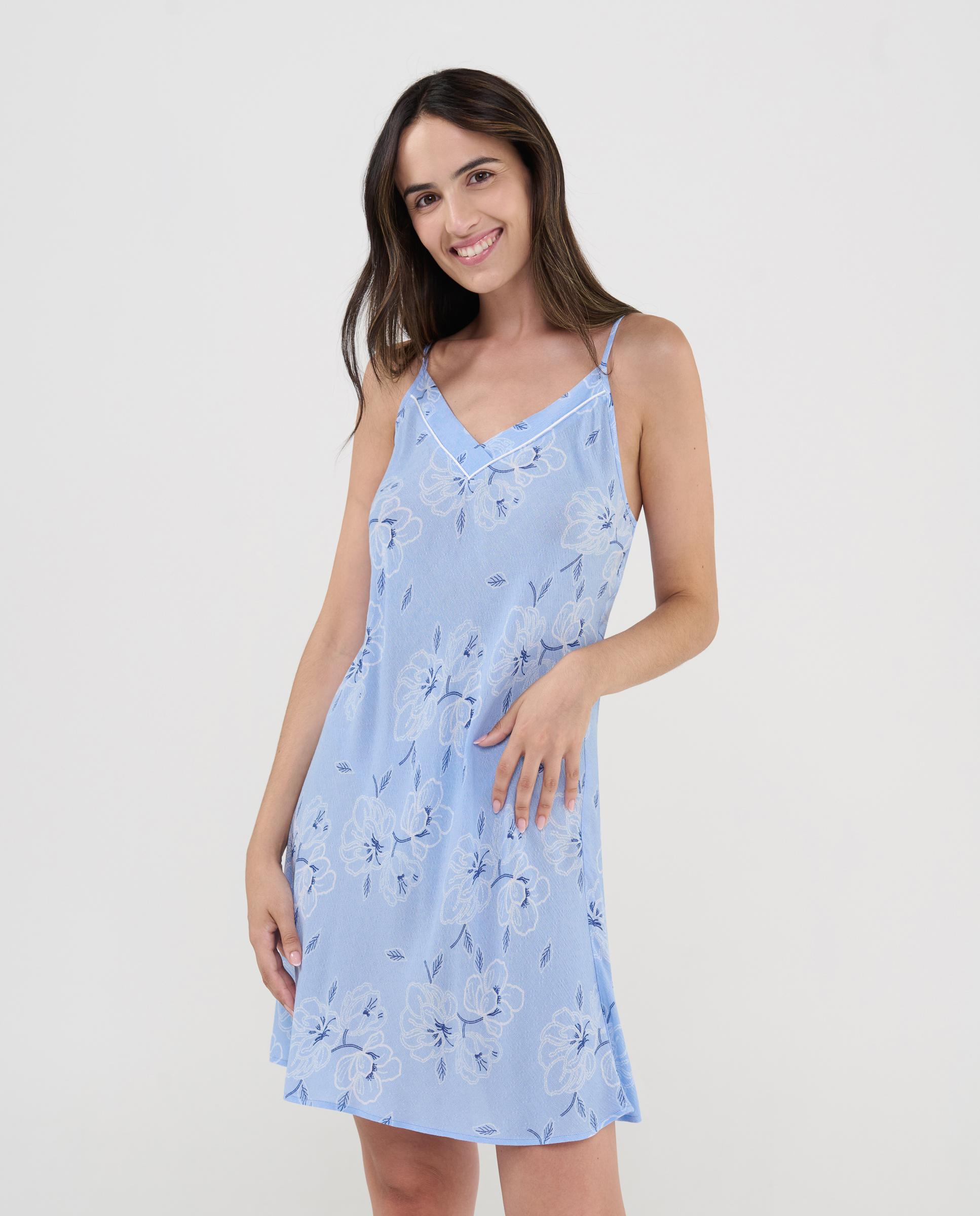 Imagem 0 de Robe Curto de Alça Fina Estampado