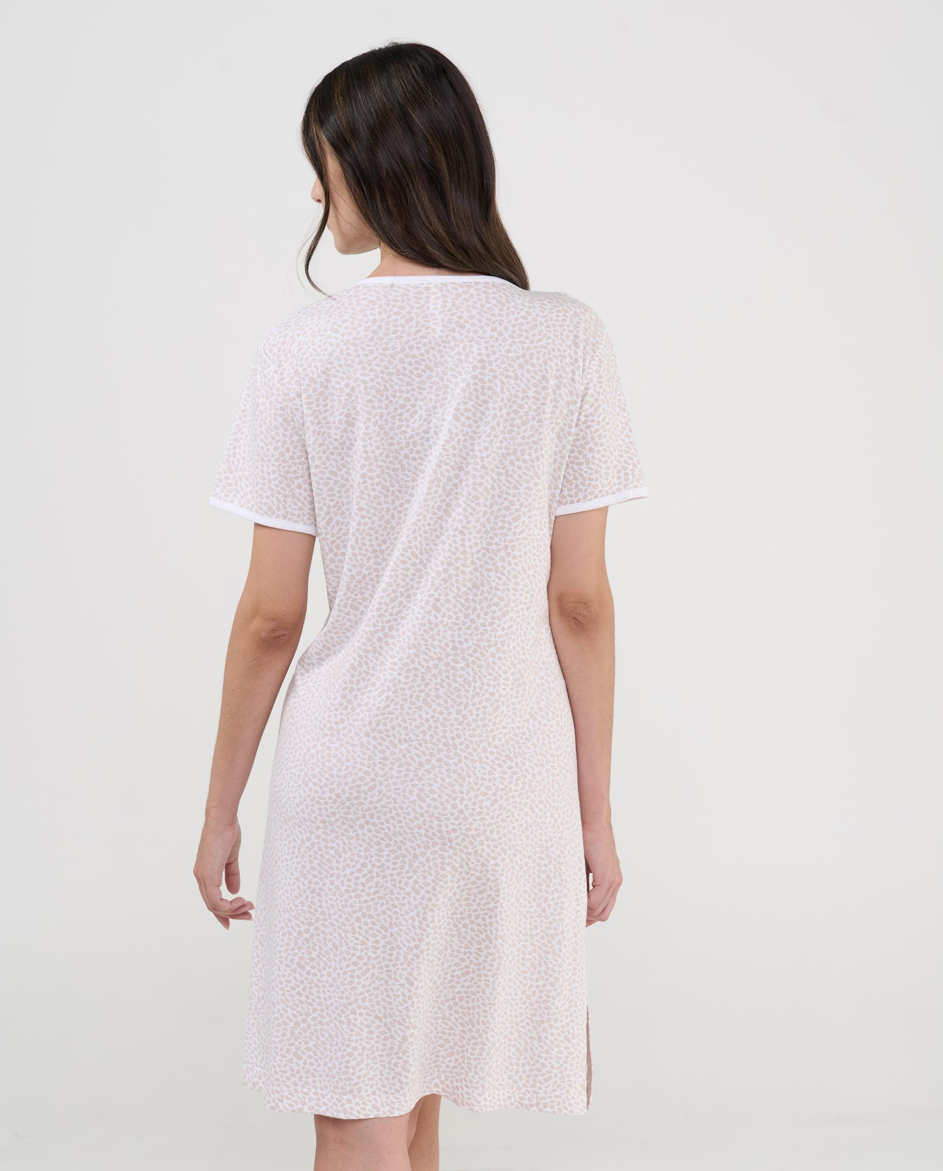 Robe Curto Animal Print com Gola em V Camel-2