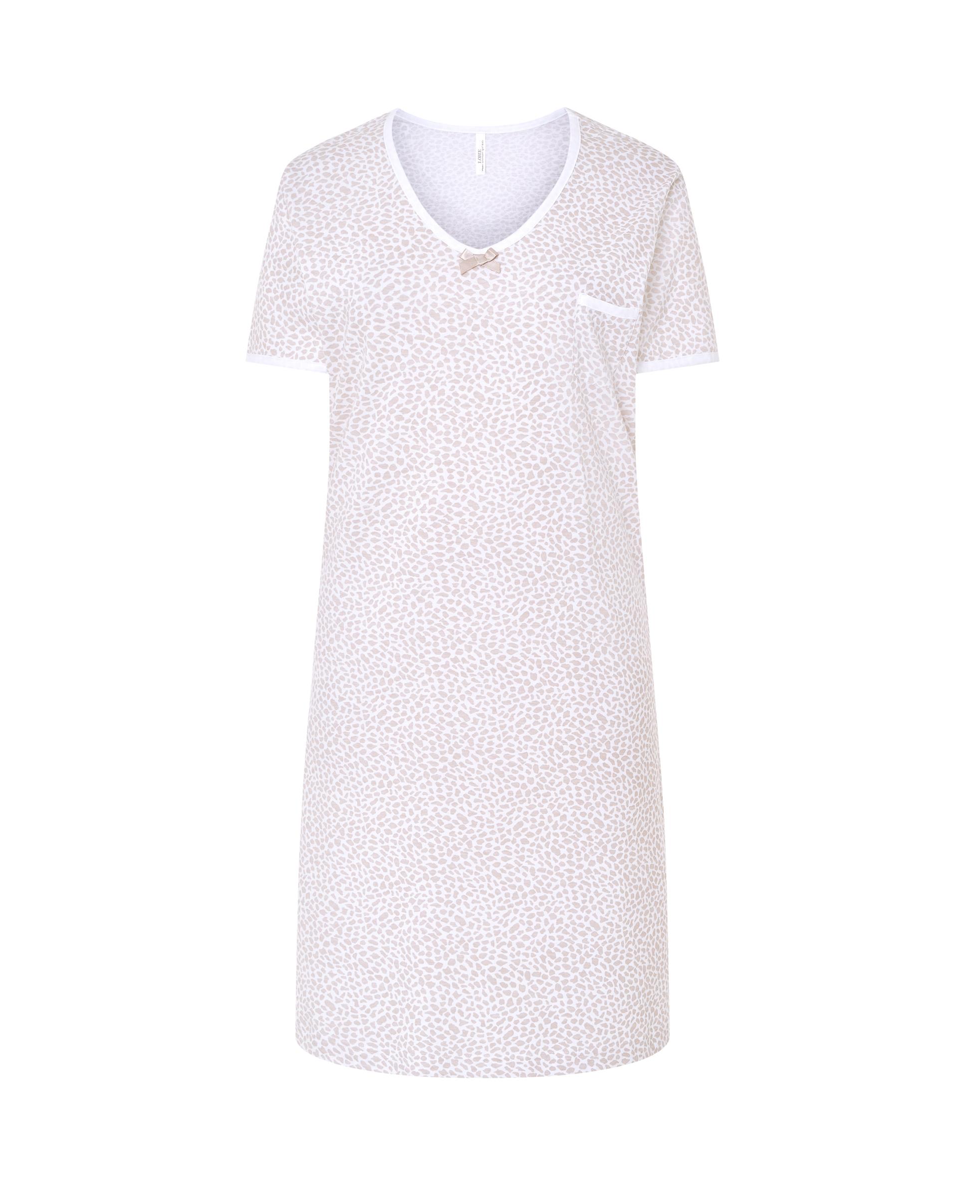 Robe Curto Animal Print com Gola em V Camel-3