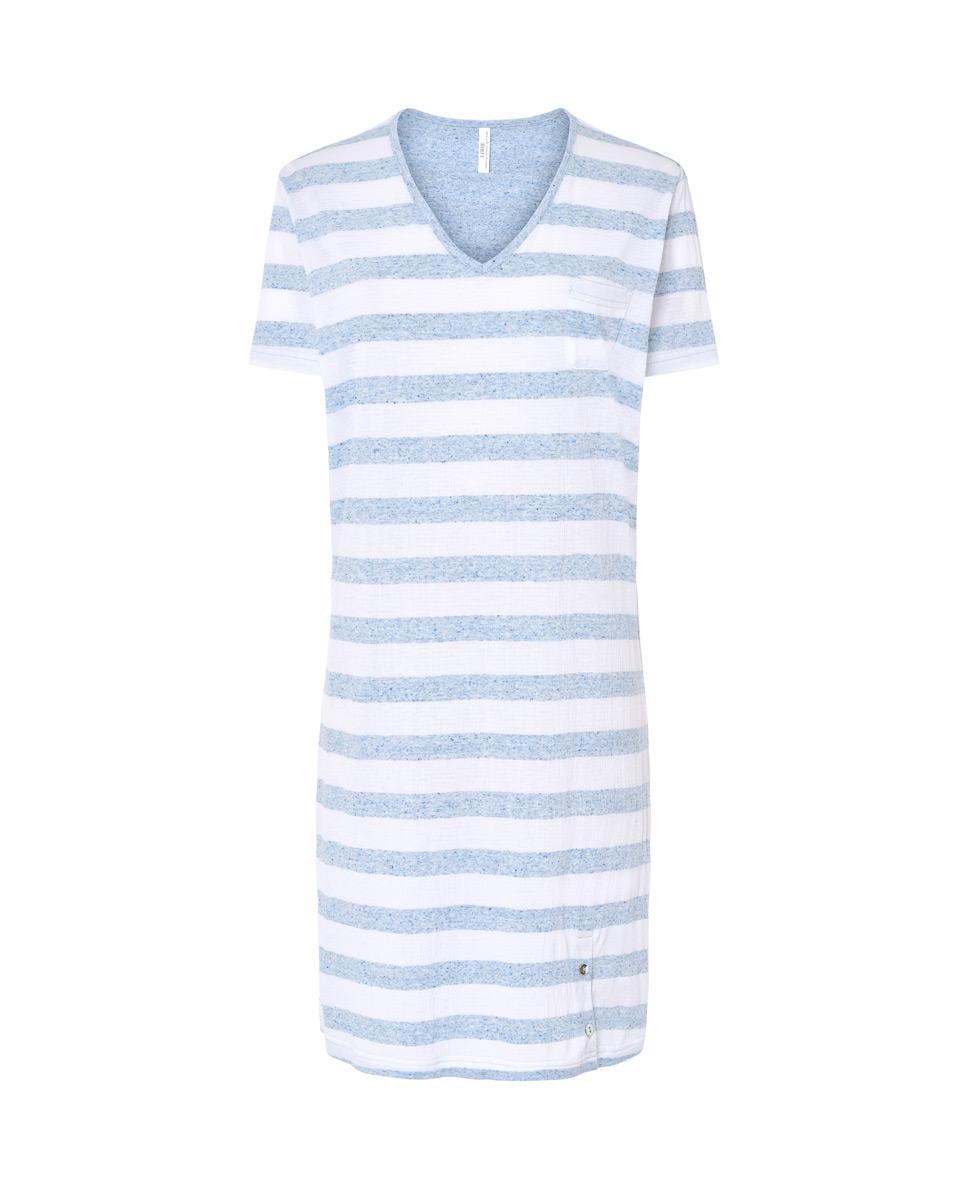Robe Curto de Manga Curta Vigoré Azul / Branco-3