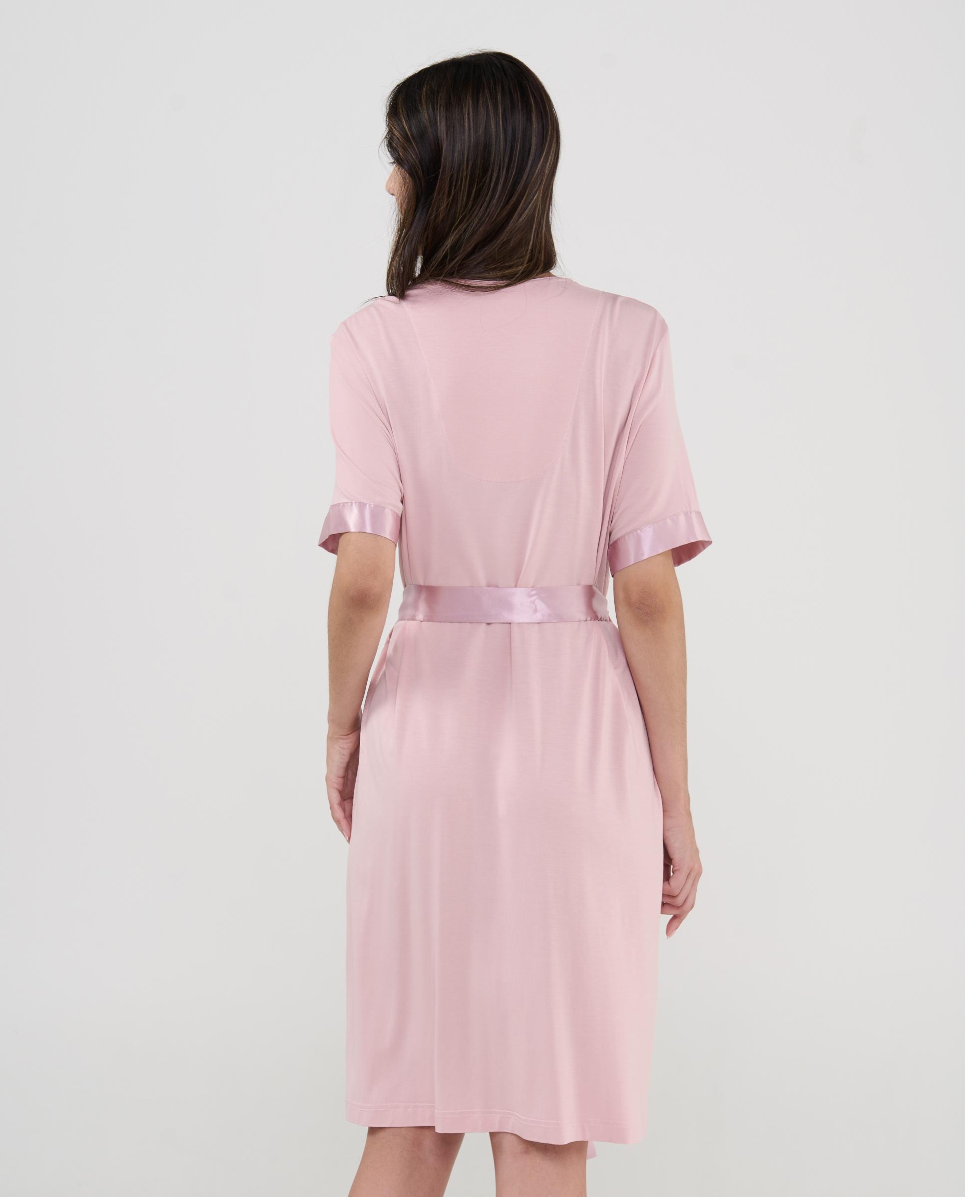 Robe Curto Modal com Acabamentos em Cetim Rosa-pastel-2
