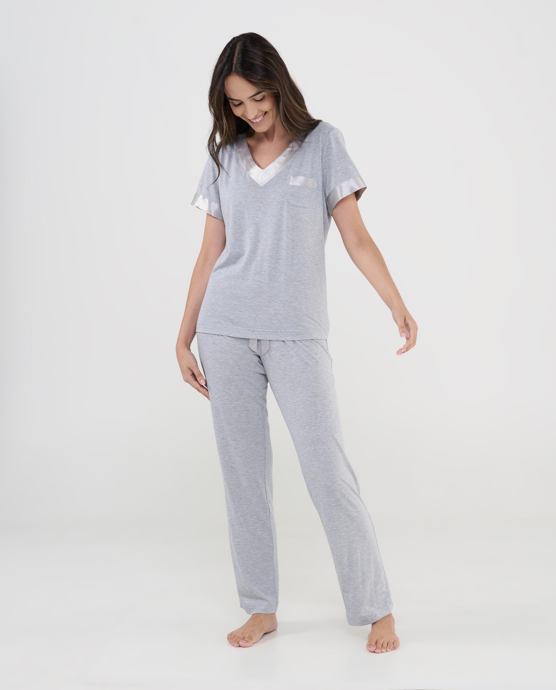 Imagem 0 de Pijama Completo Comprido Liso