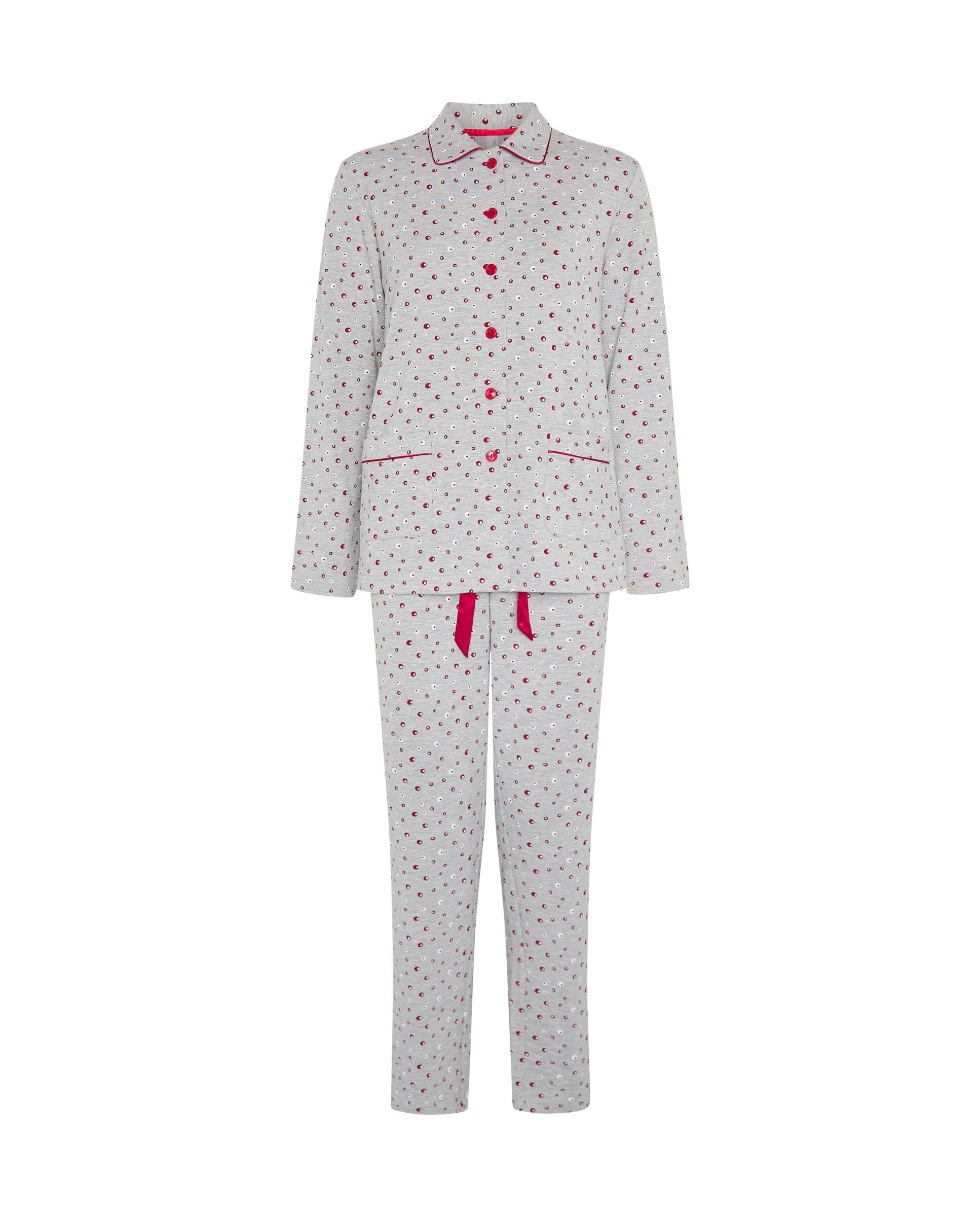 Pijama com Vigore Estampado Aberto Bordeaux-3