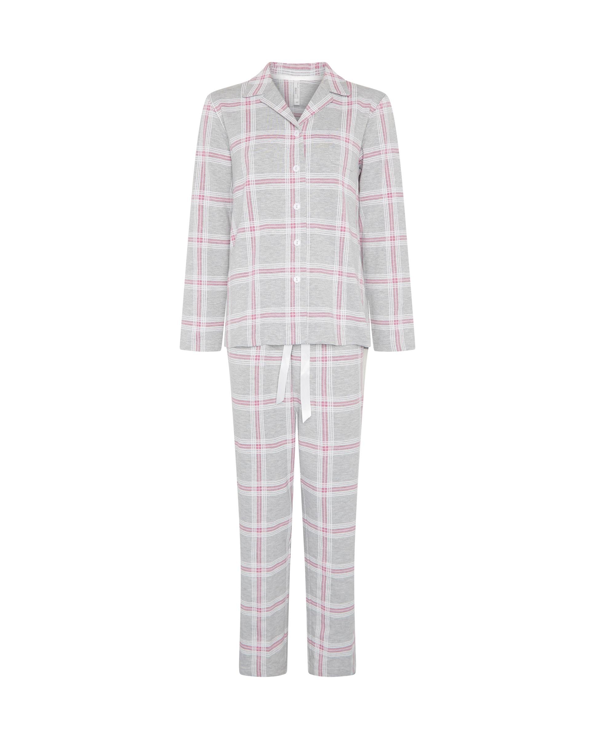 Pijama com Quadrados Aberto Malva-3