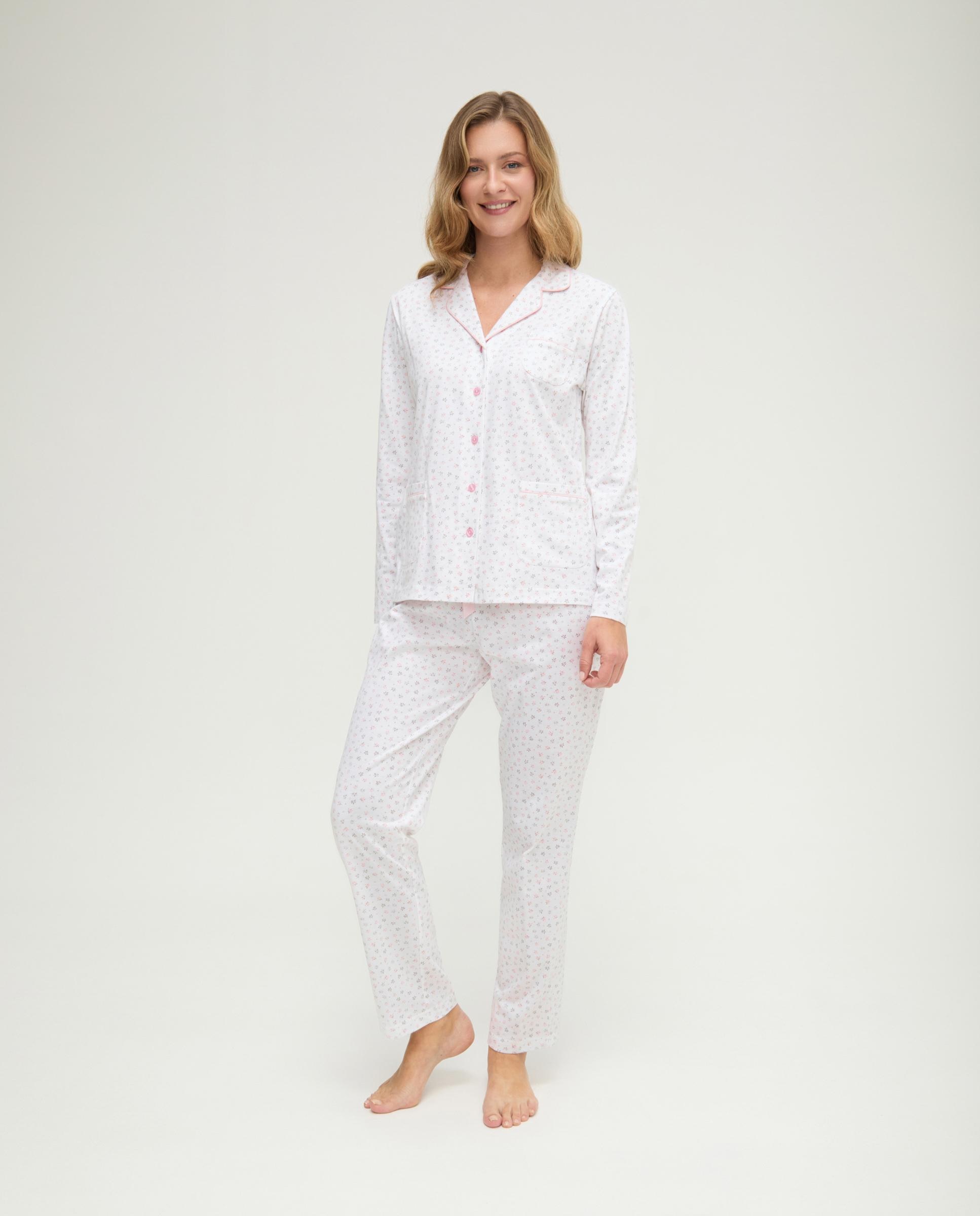 Imagem 0 de Pijama com Flores Pequenas Aberto