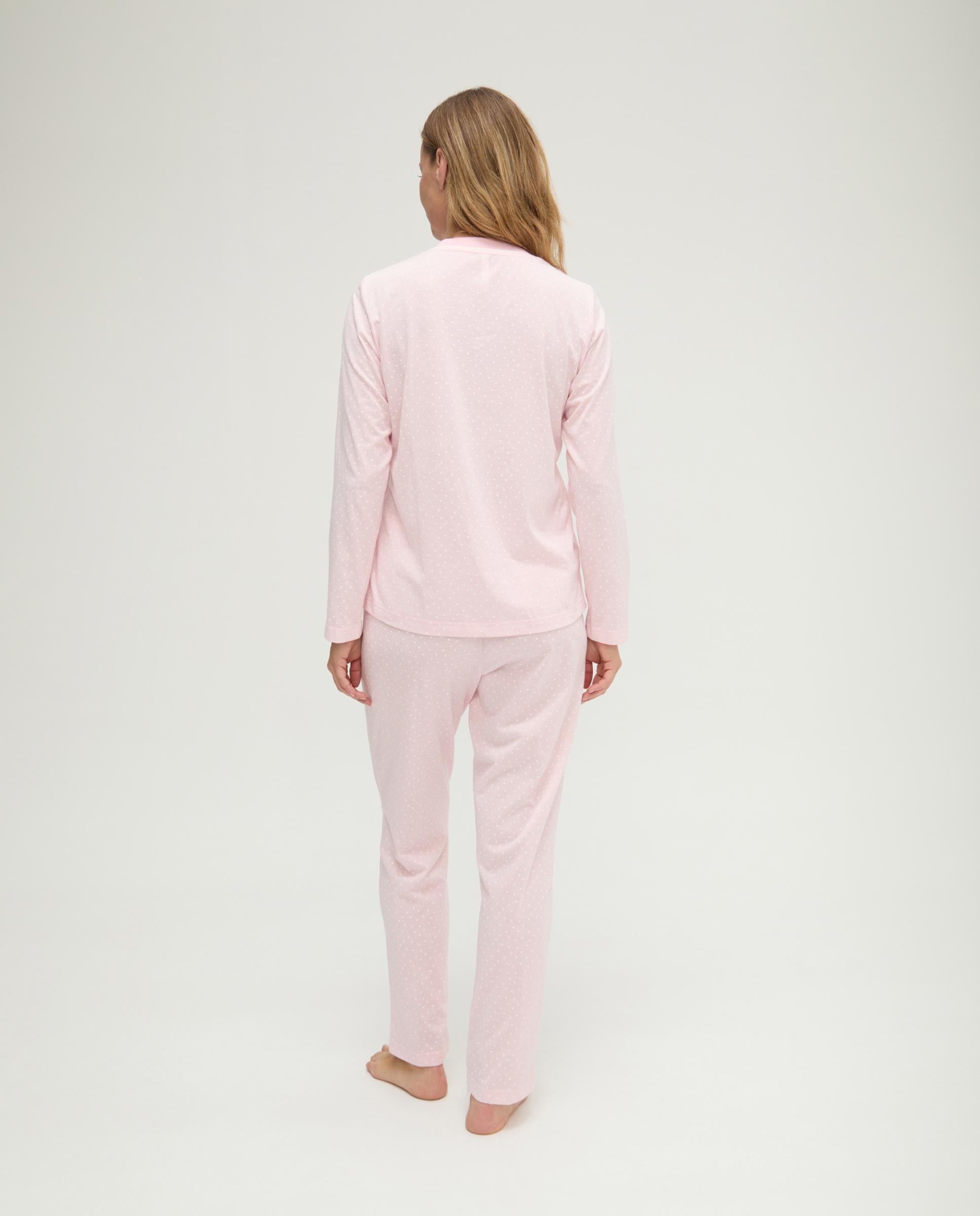 Pijama com Decote em V Corações Rosa-2