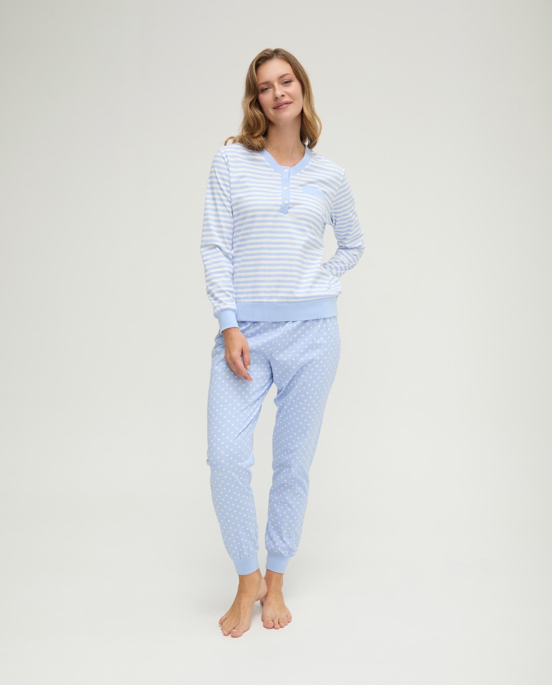 Imagem 0 de Pijama Às Riscas e Bolinhas